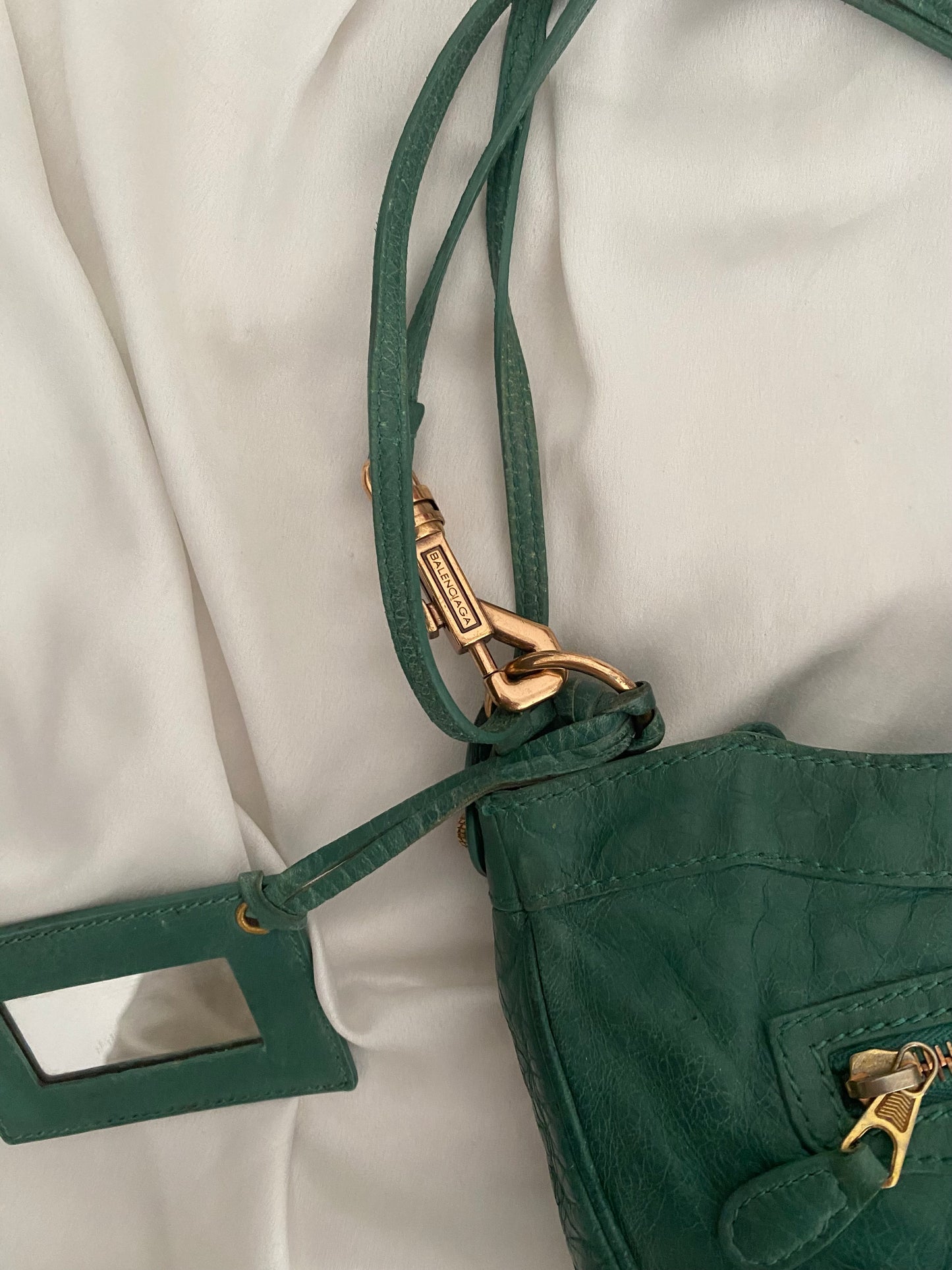Balenciaga motocross 12 giant hip bag jade green