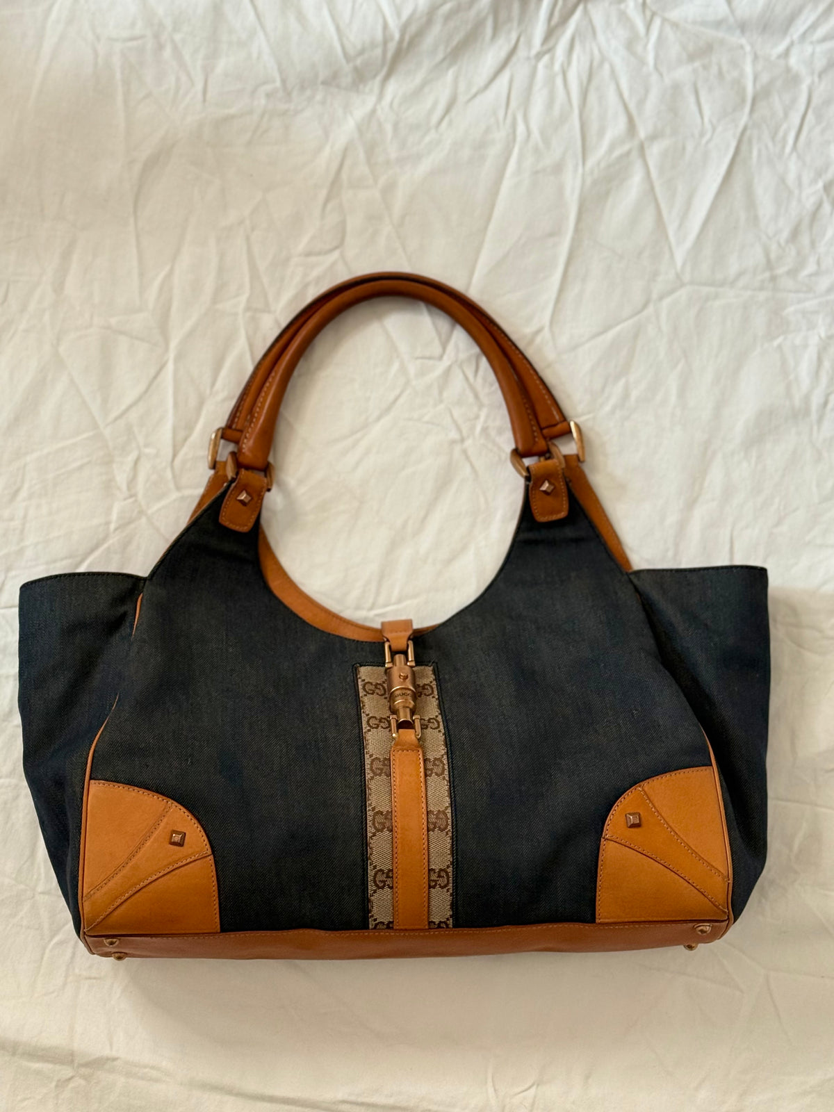 Gucci bardot denim