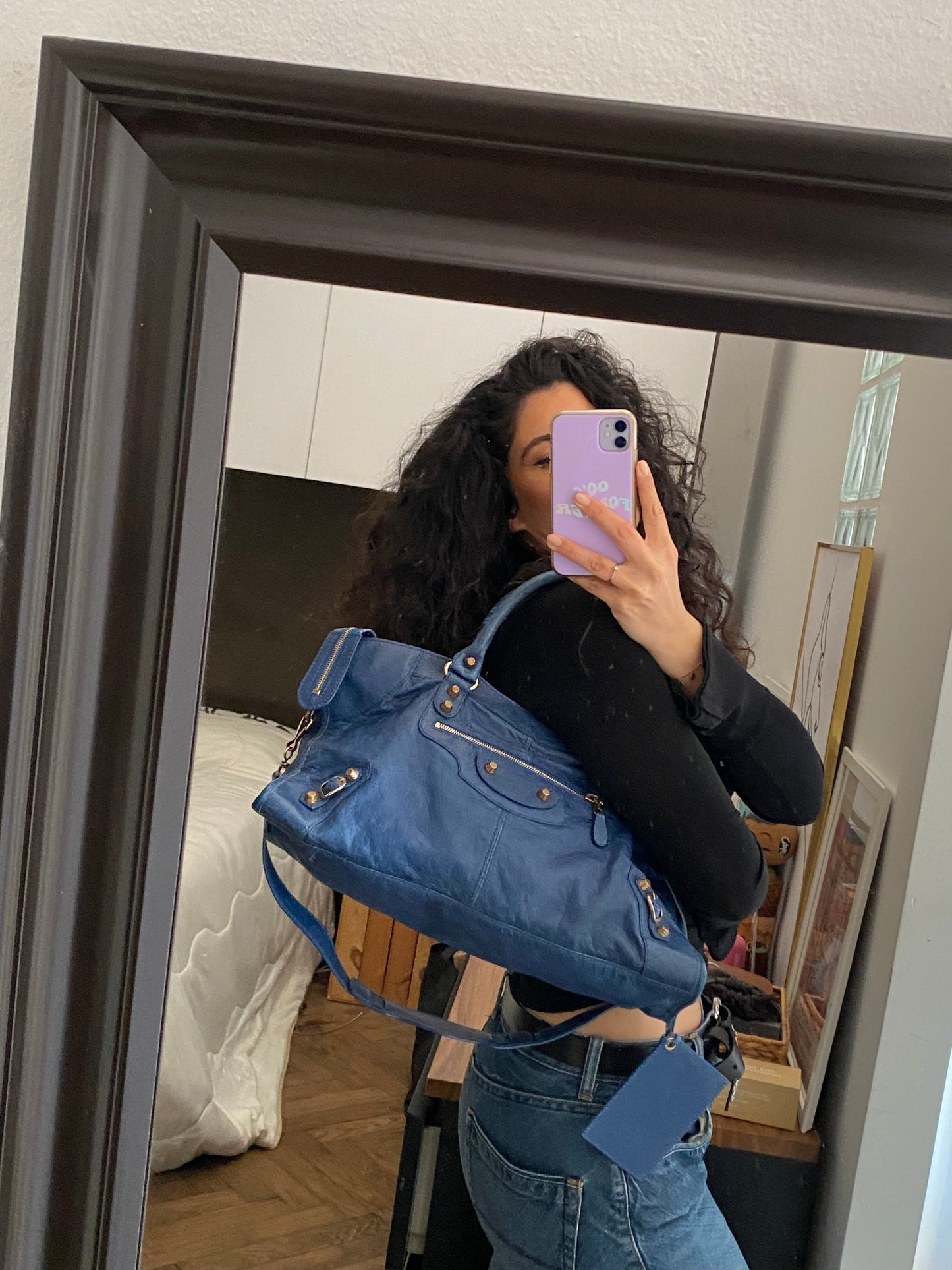 Balenciaga city bleu cobalt s/s 2012 giant hw rose gold