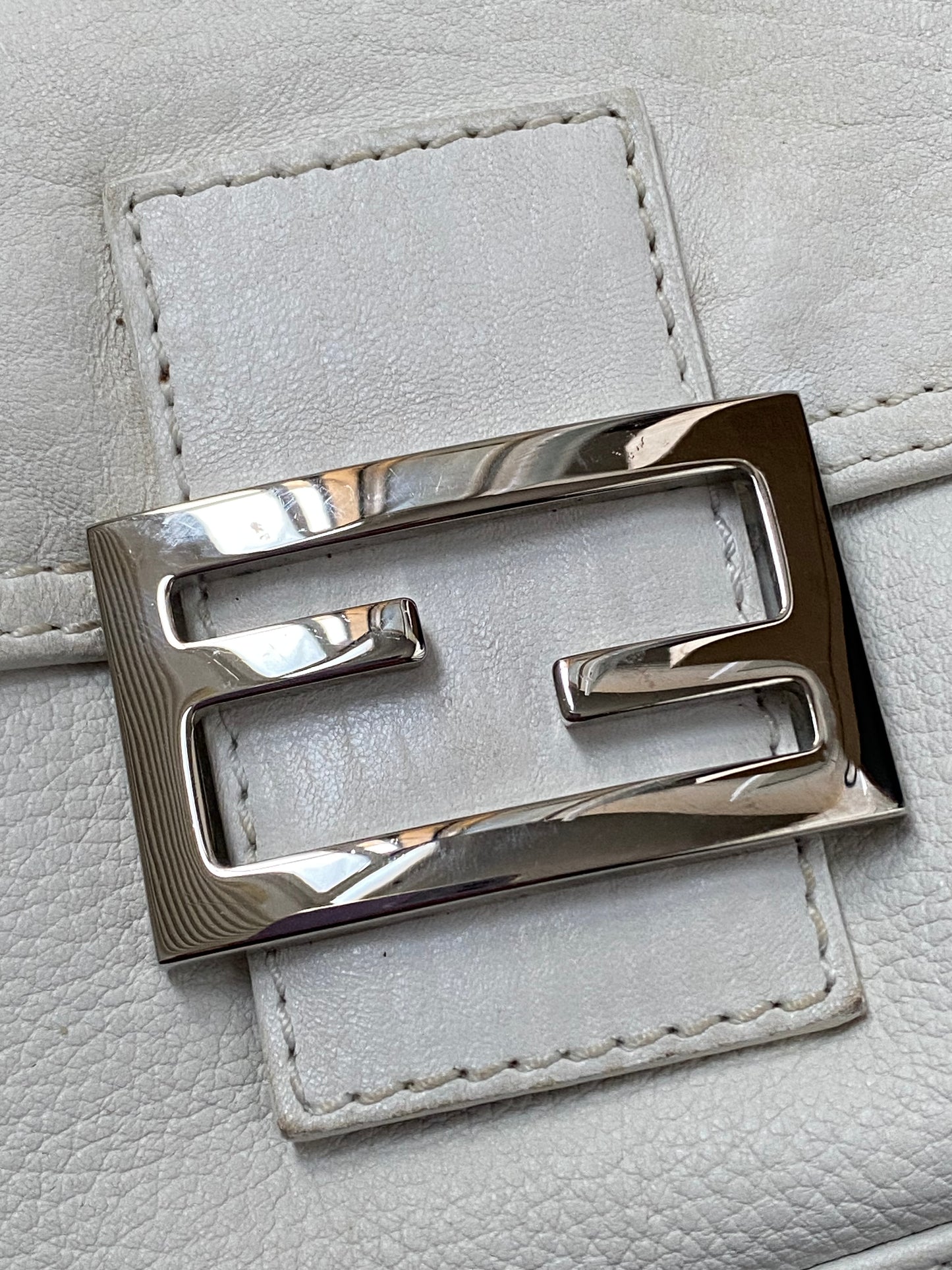 Fendi mini mom white leather