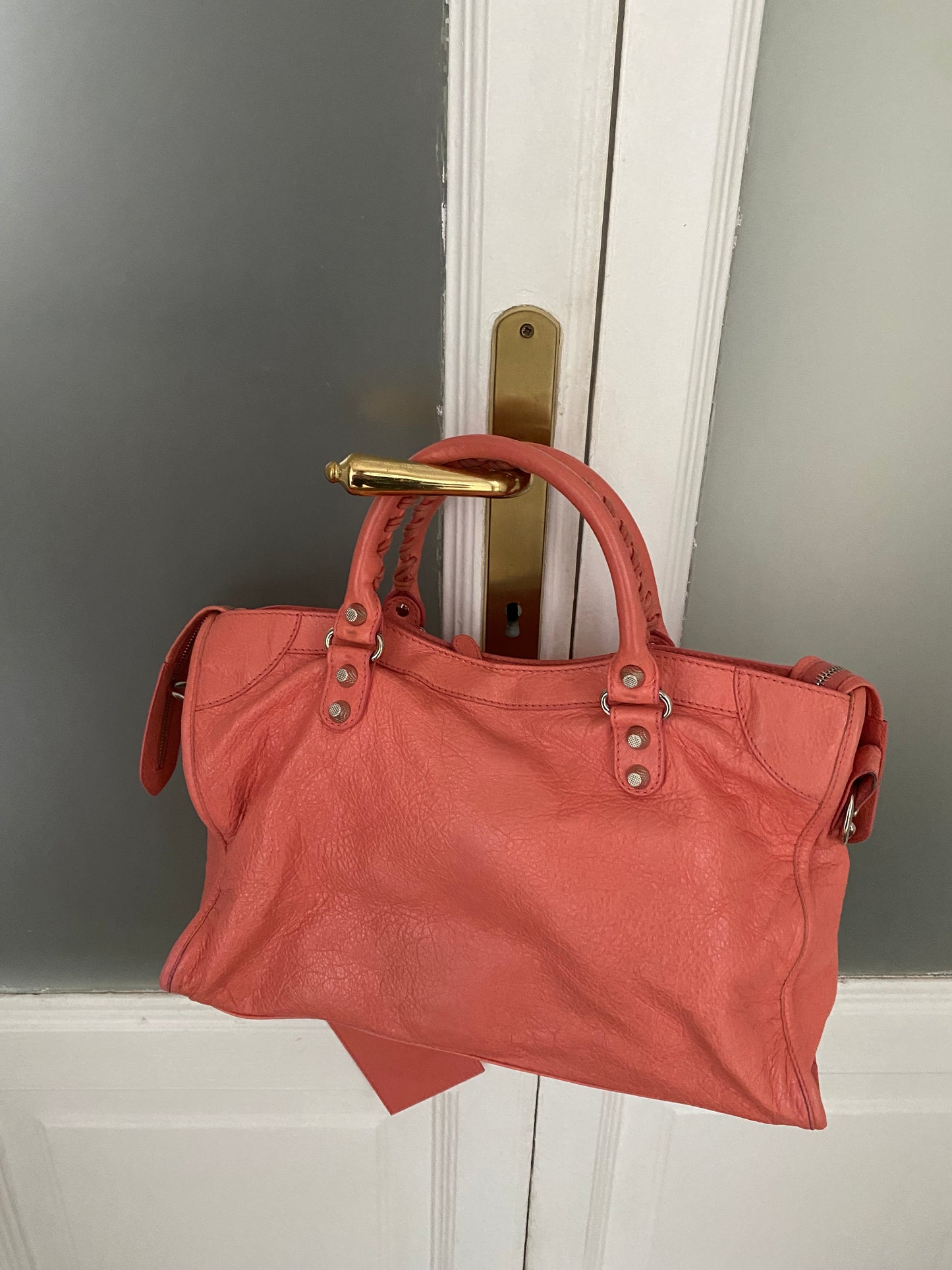 Balenciaga city rose azalea giant hw silver