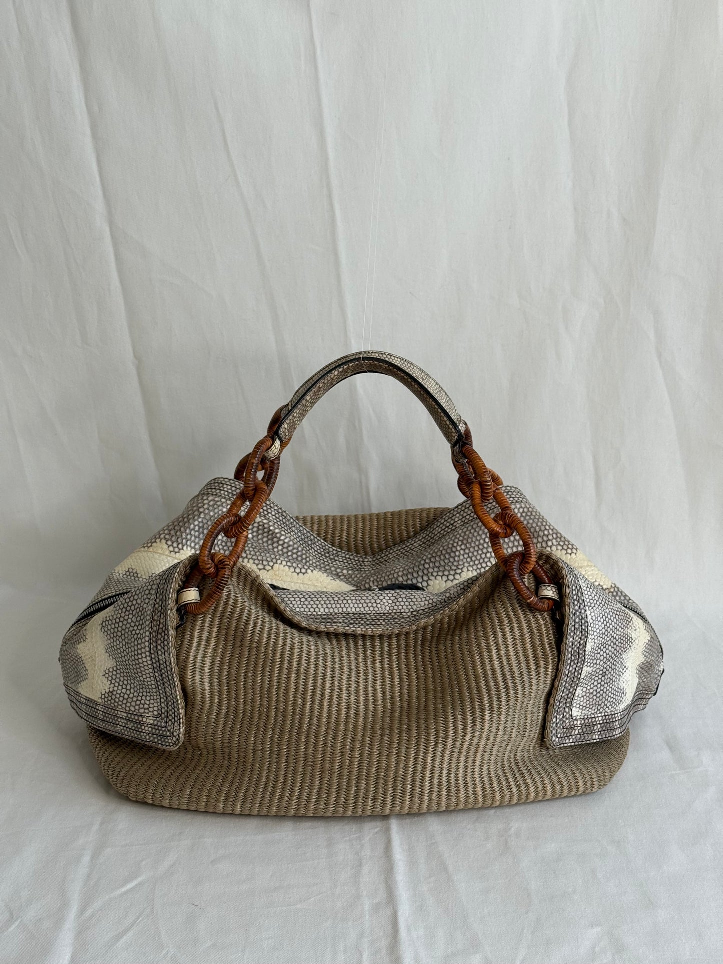 Salvatore Ferragamo rafia e pitone