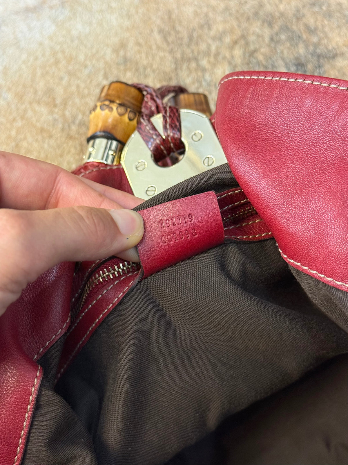 Gucci Indy red python and monogram s/s 2007
