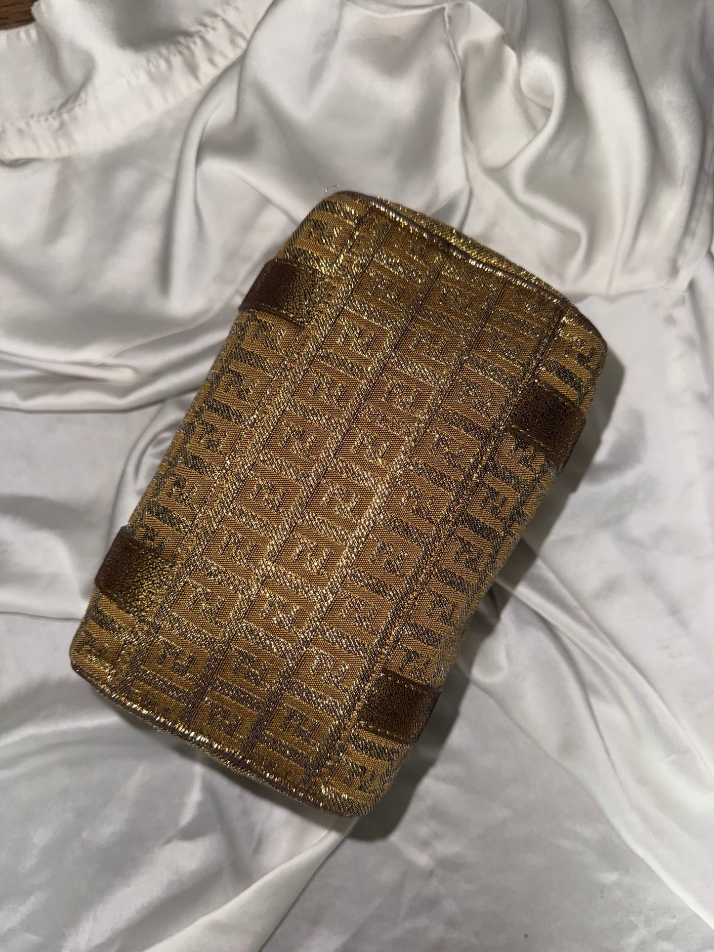 Fendi mini bauletto forever oro brillante
