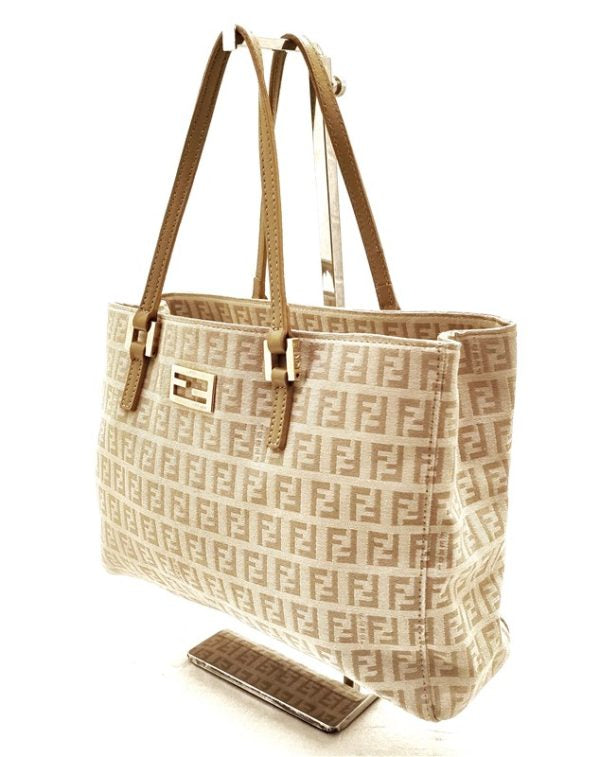 Fendi beige zucchini tote