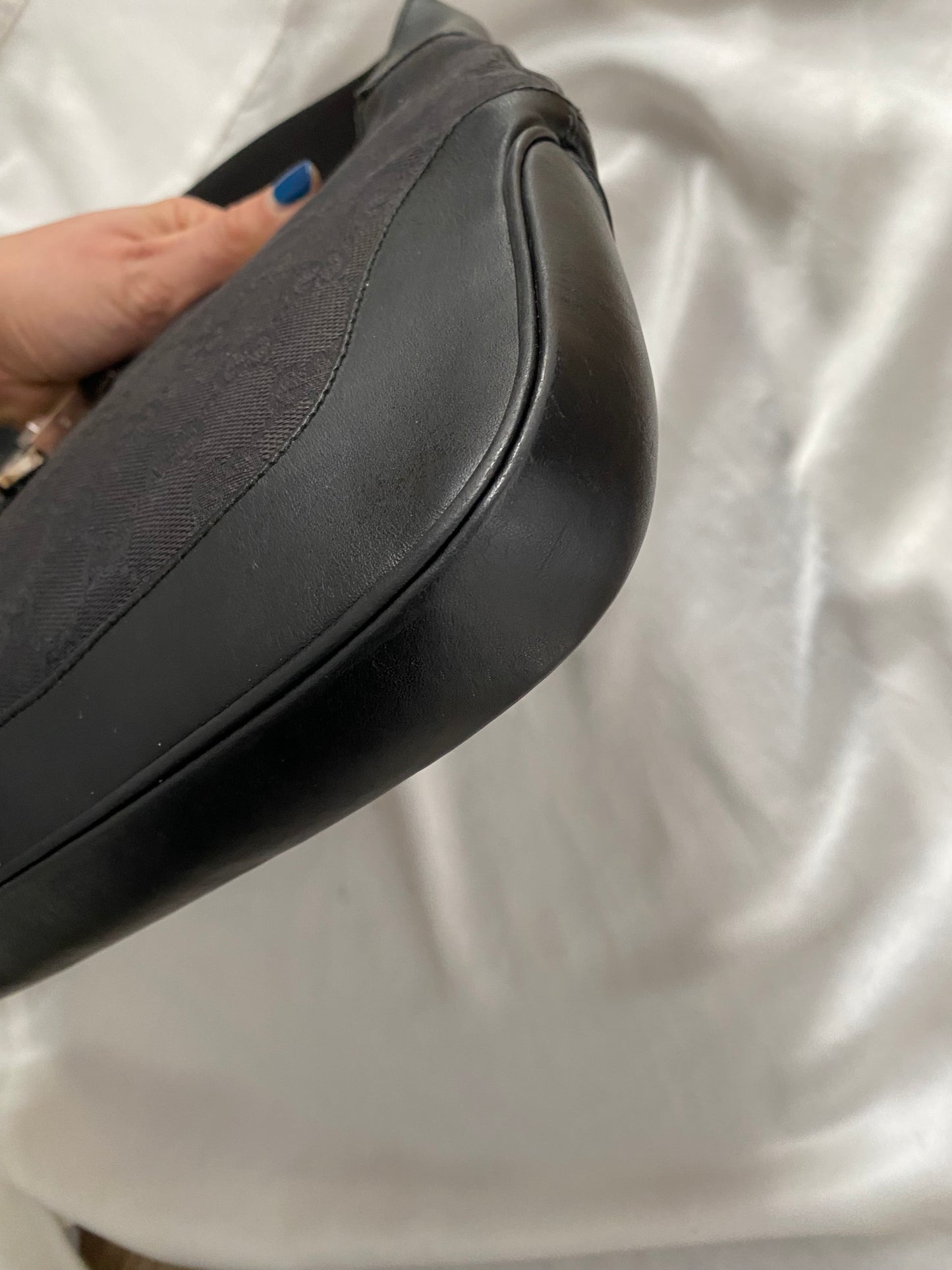 Gucci Jackie monogram black silver hardware era Tom Ford
