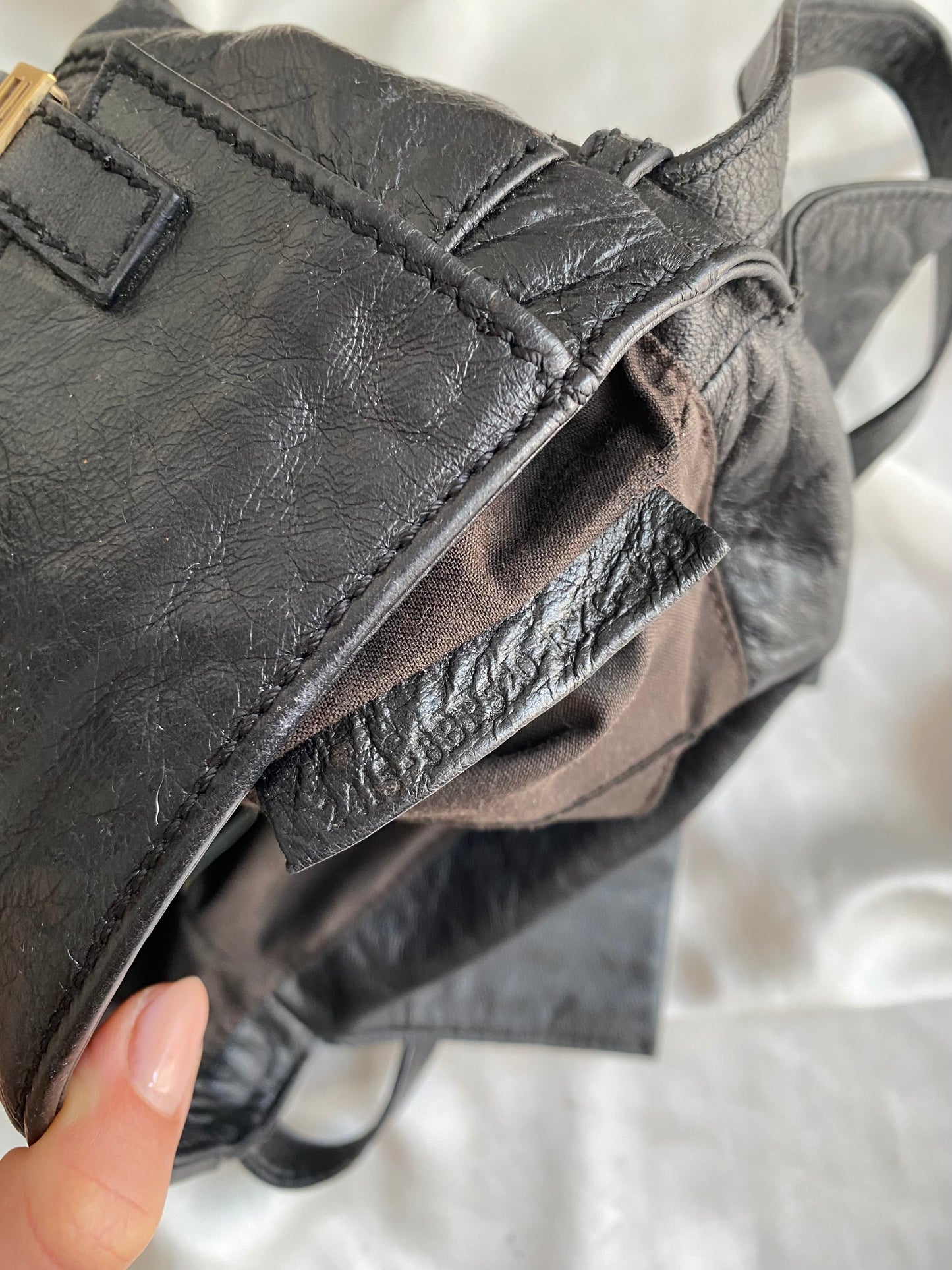 Fendi sweety baguette black leather