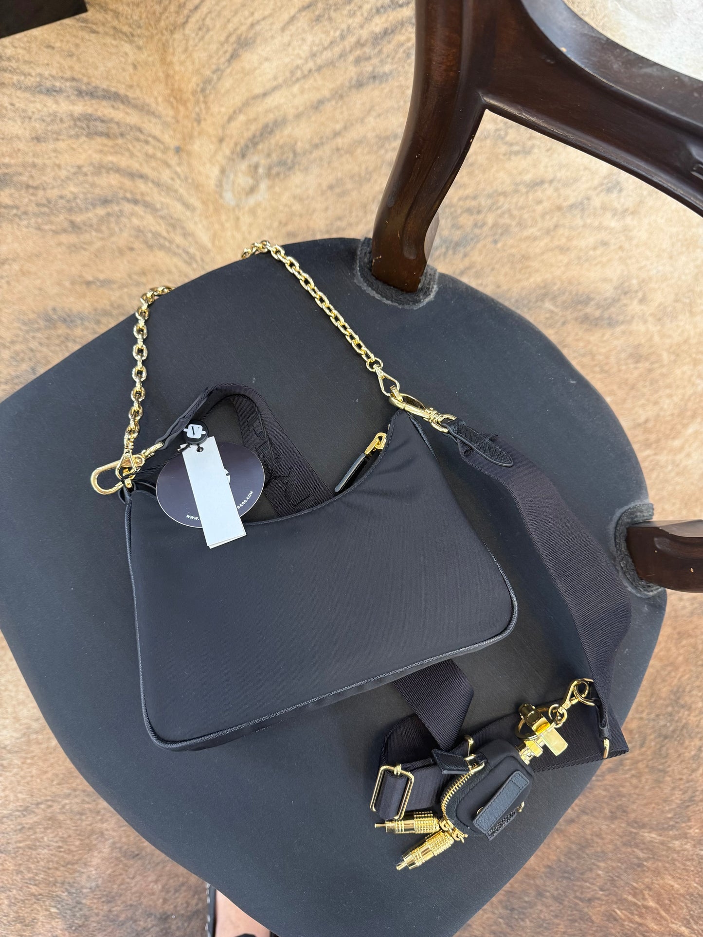 Prada re-edition 2005 robot charm black