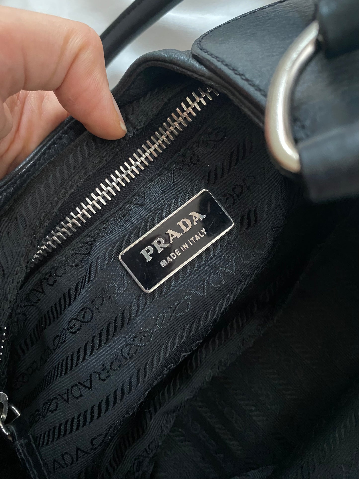 Prada Moon black leather