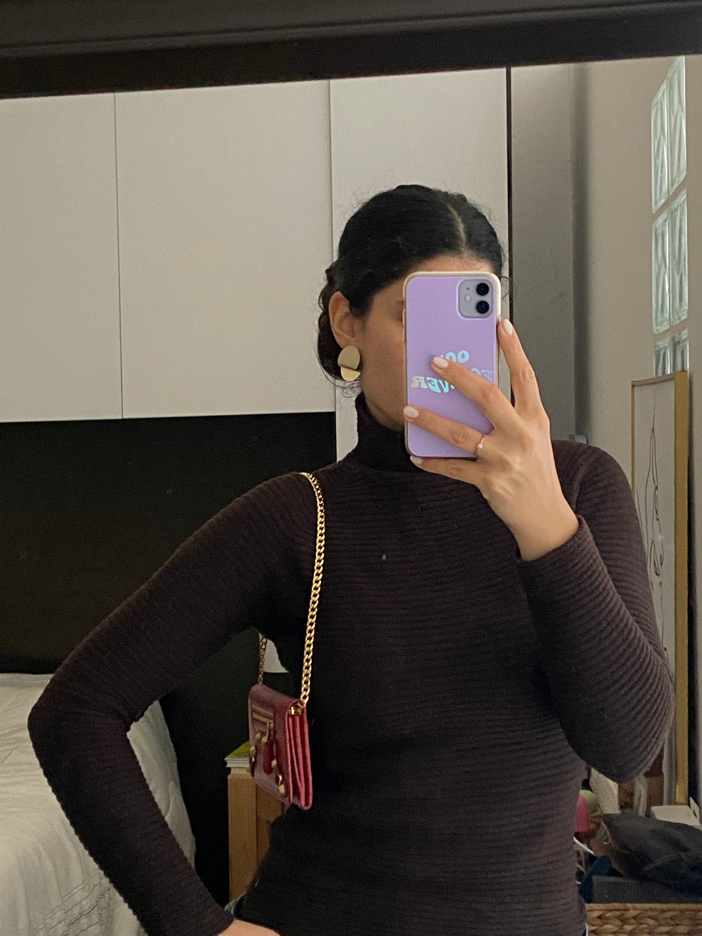 Balenciaga city clutch bag cherry red