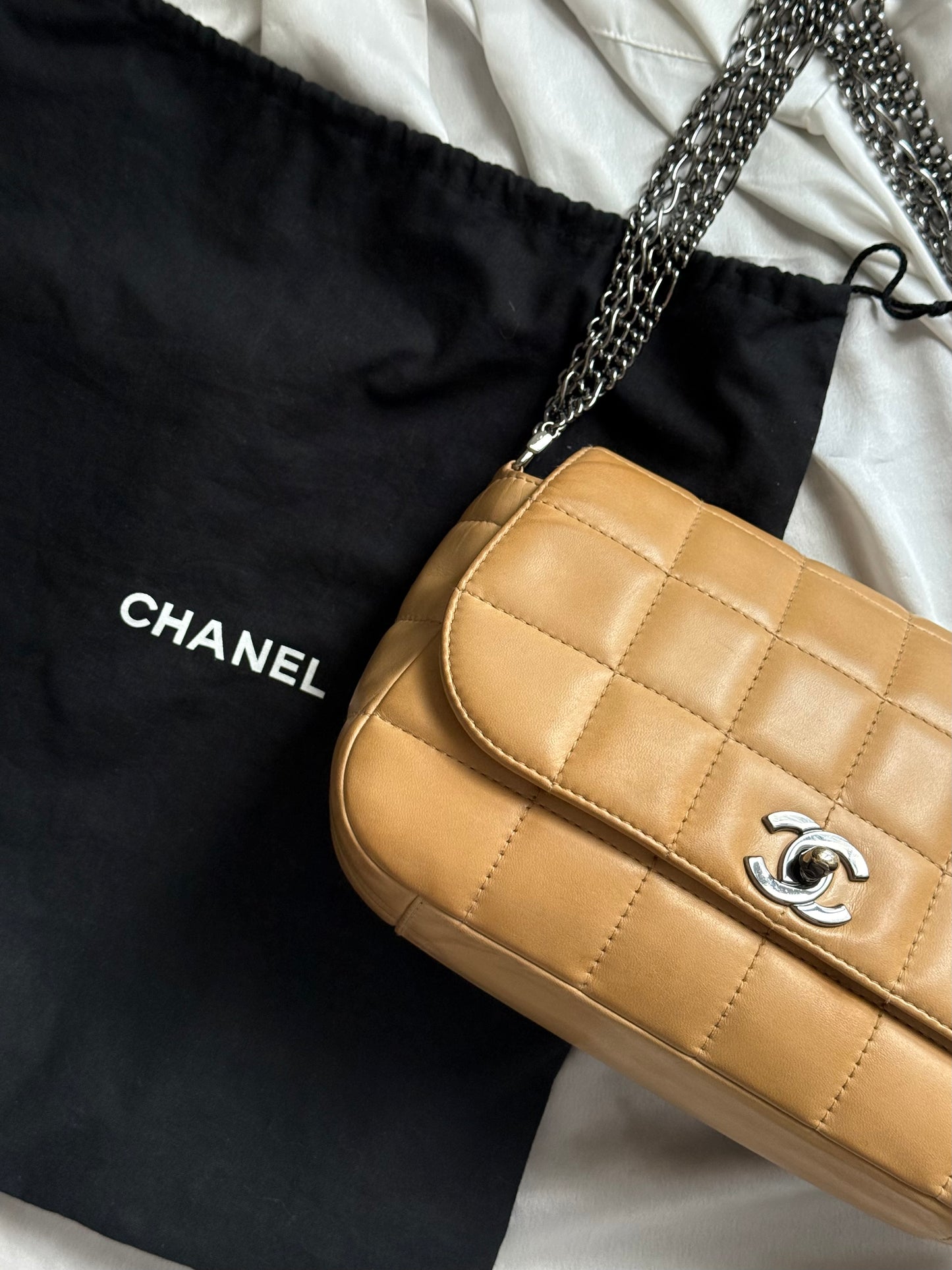 Chanel maxi chocolate bar 4 chains