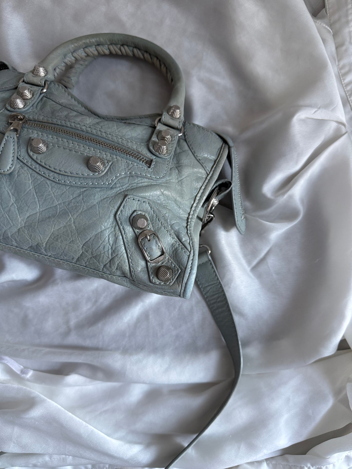 Balenciaga mini city bleu acier s/s 2013