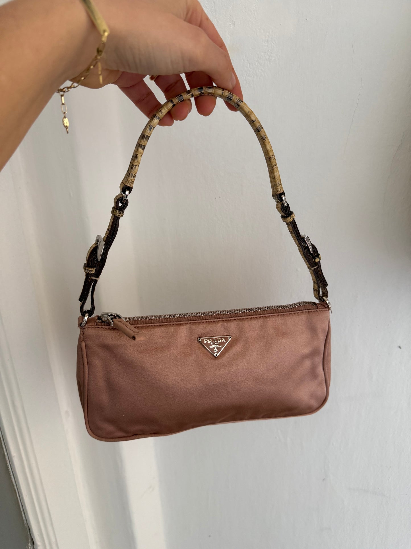 Prada hobo 2002 seta e pitone