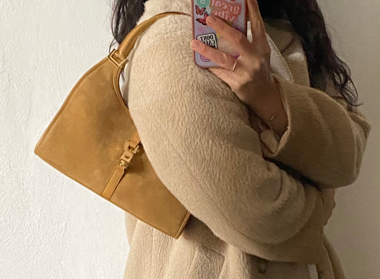 Gucci bardot small in suede