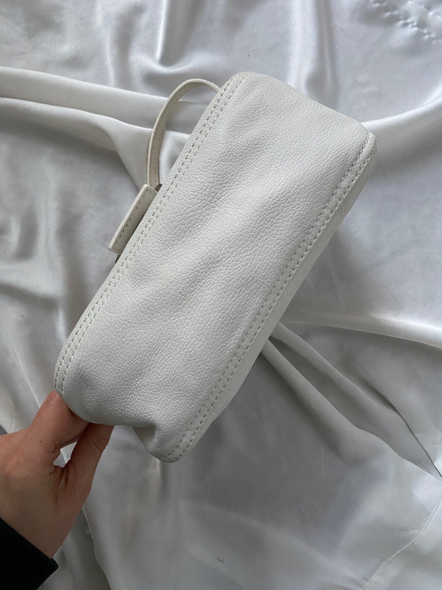 Fendi mini mom white leather