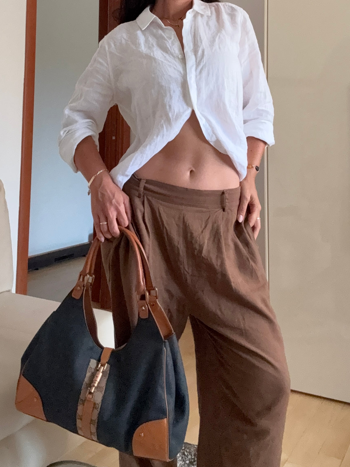 Gucci bardot denim