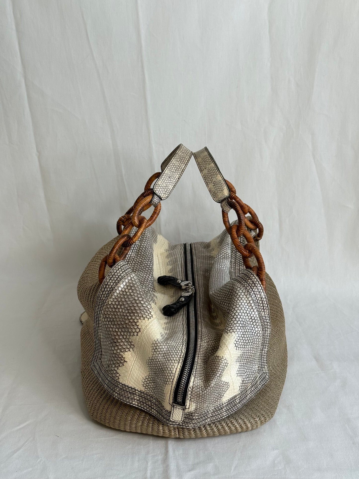Salvatore Ferragamo rafia e pitone