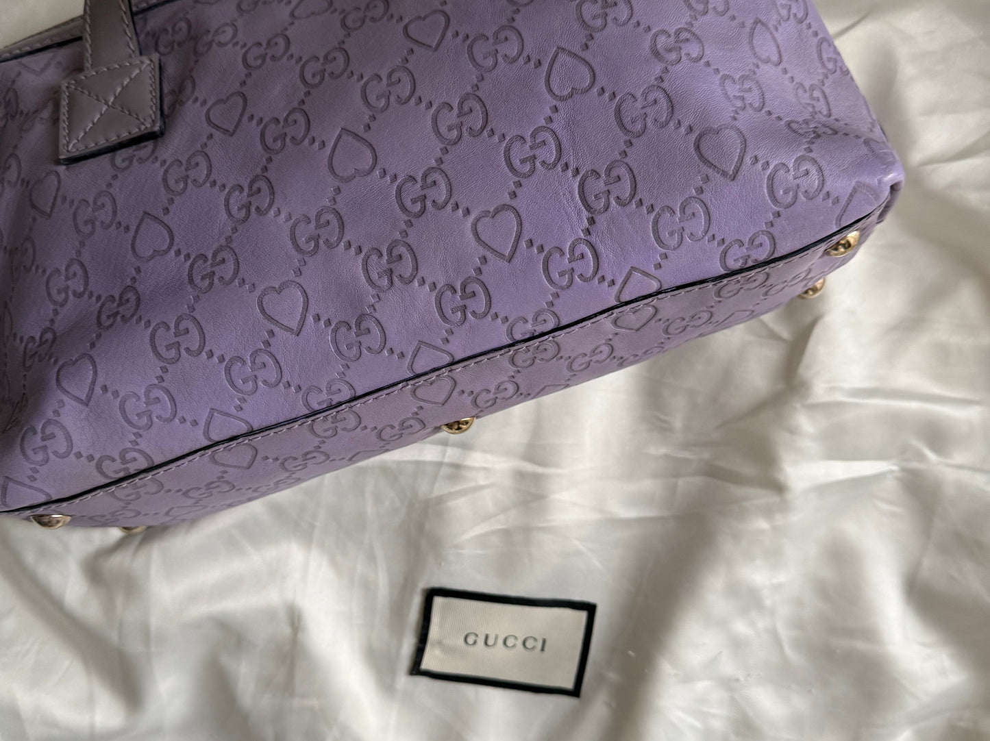Gucci bowling lilac heart monogram