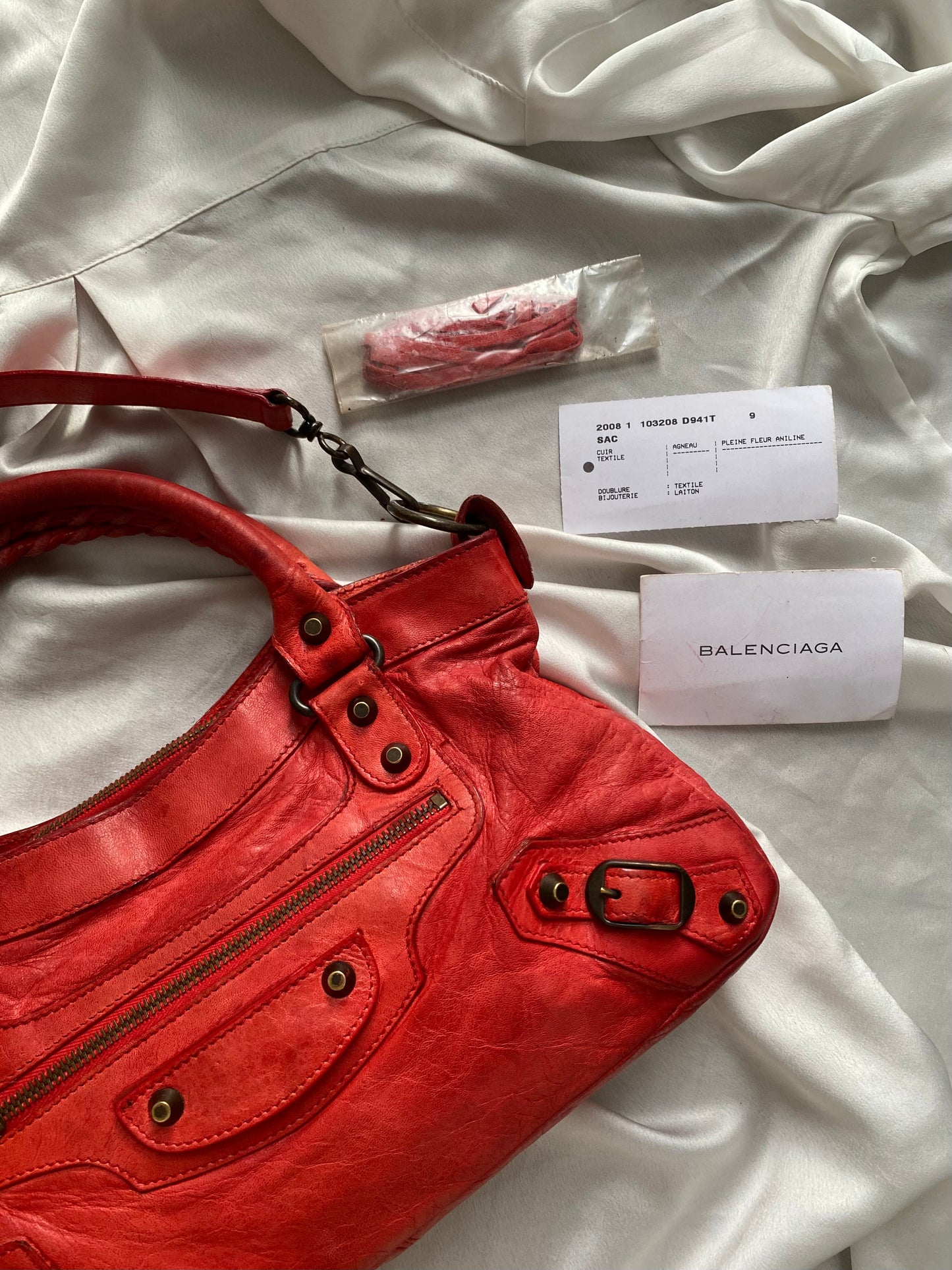 Balenciaga first cherry red