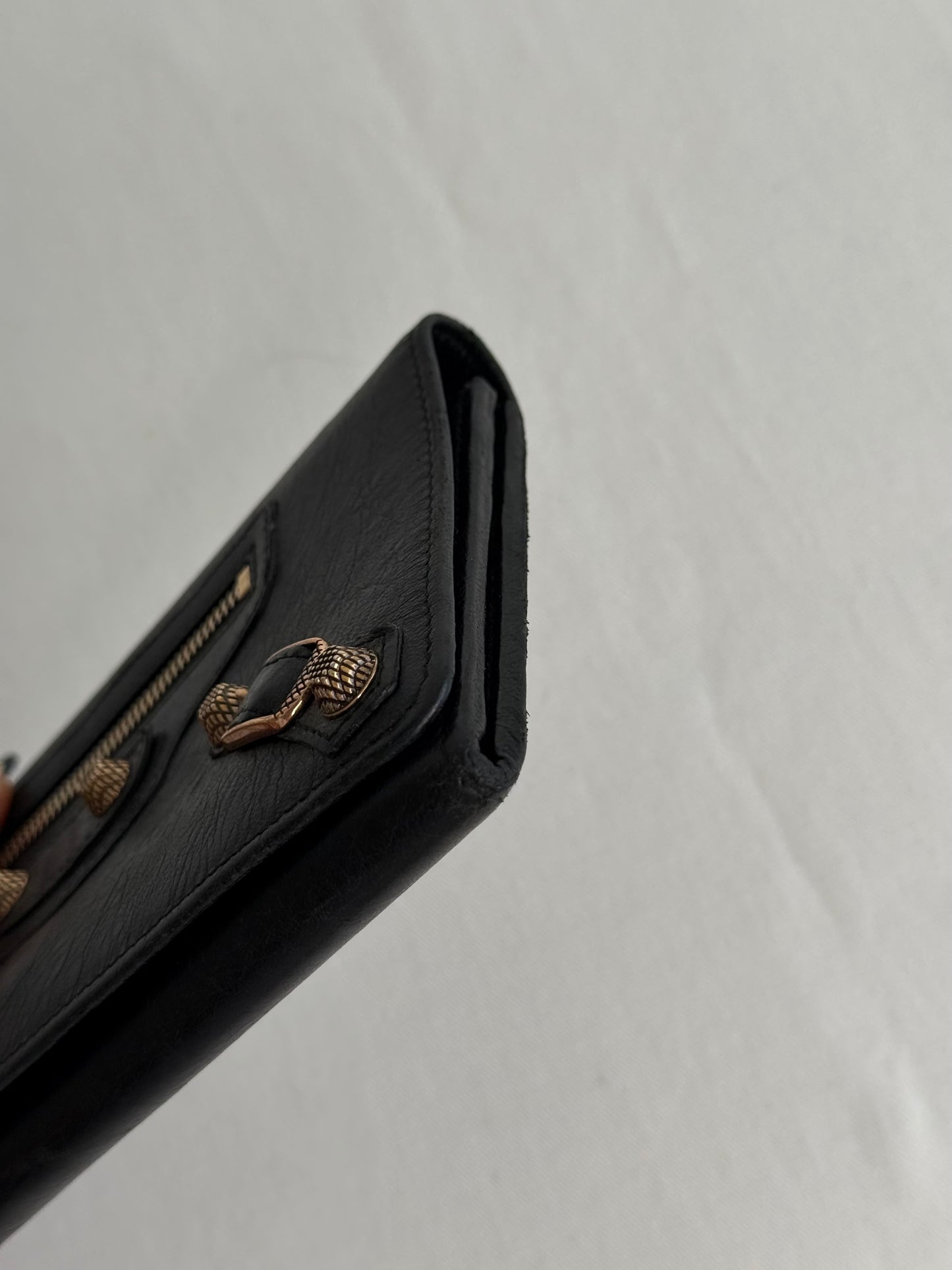 Balenciaga pochette portafoglio nero rose gold