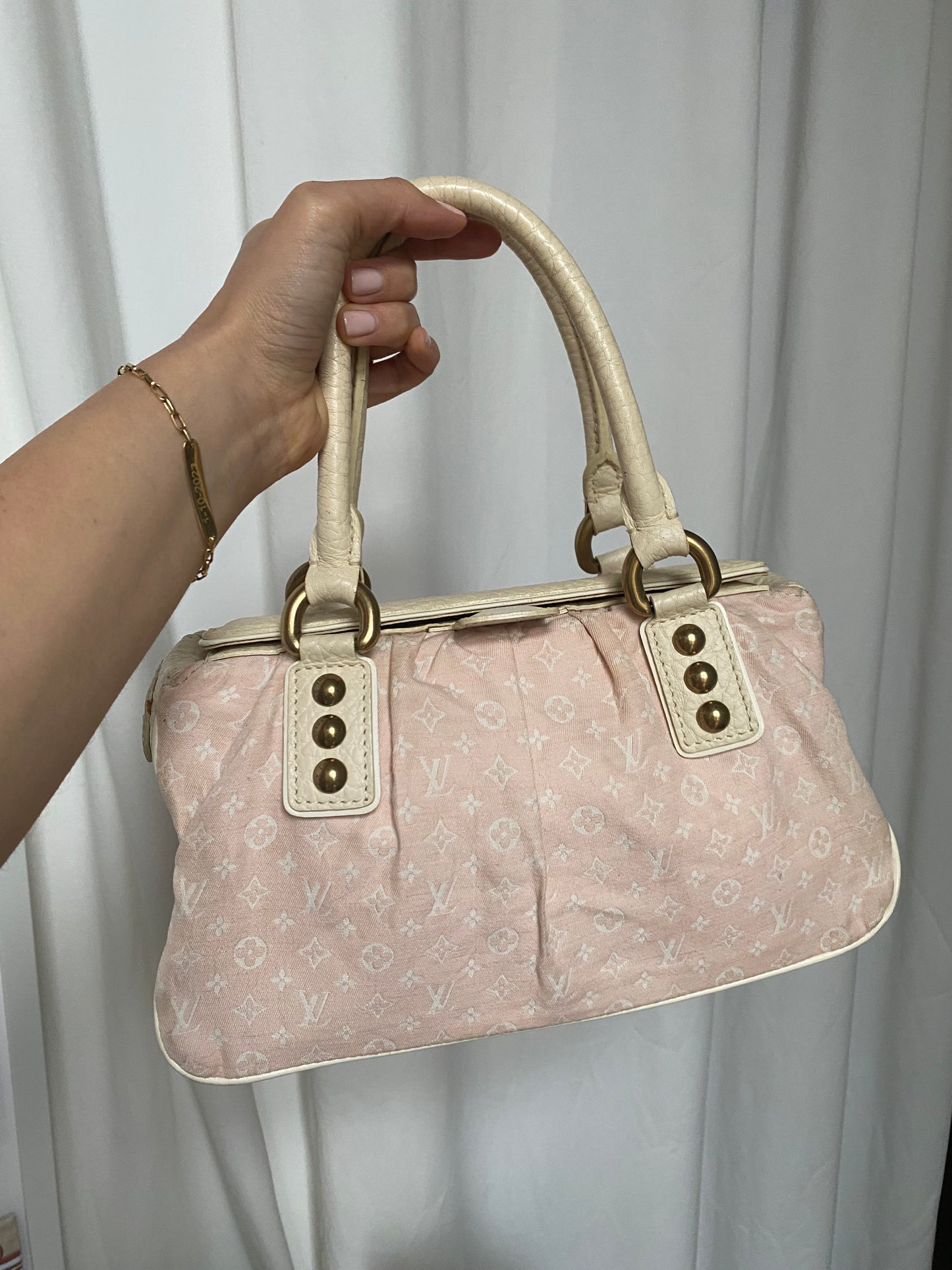 Louis Vuitton Mini Lin Trapeze PM pink denim
