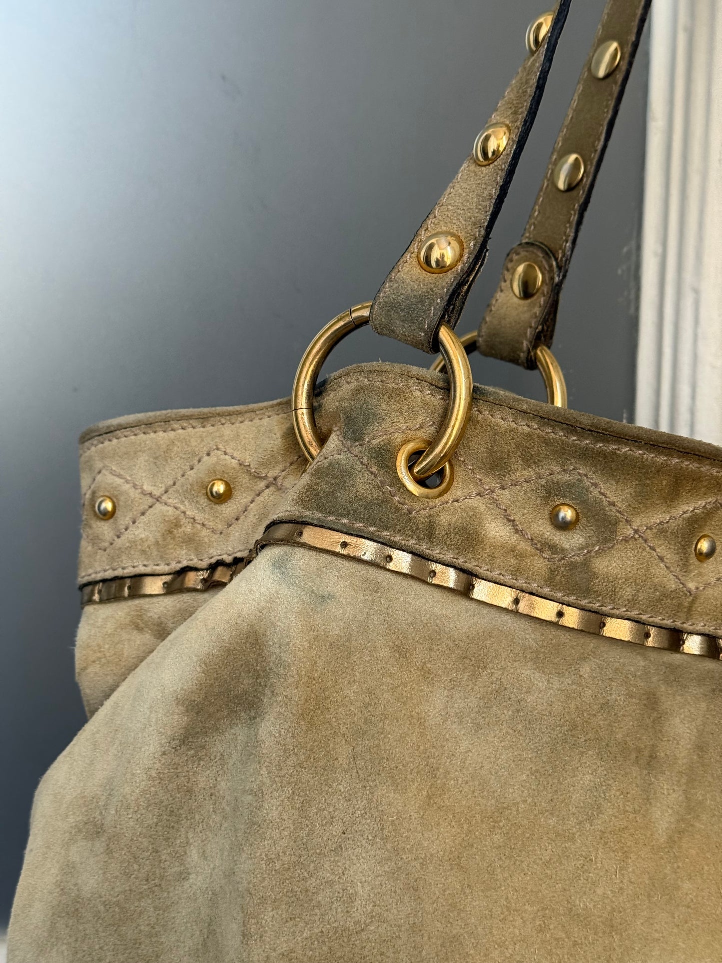 Gucci Irina tote in camoscio beige
