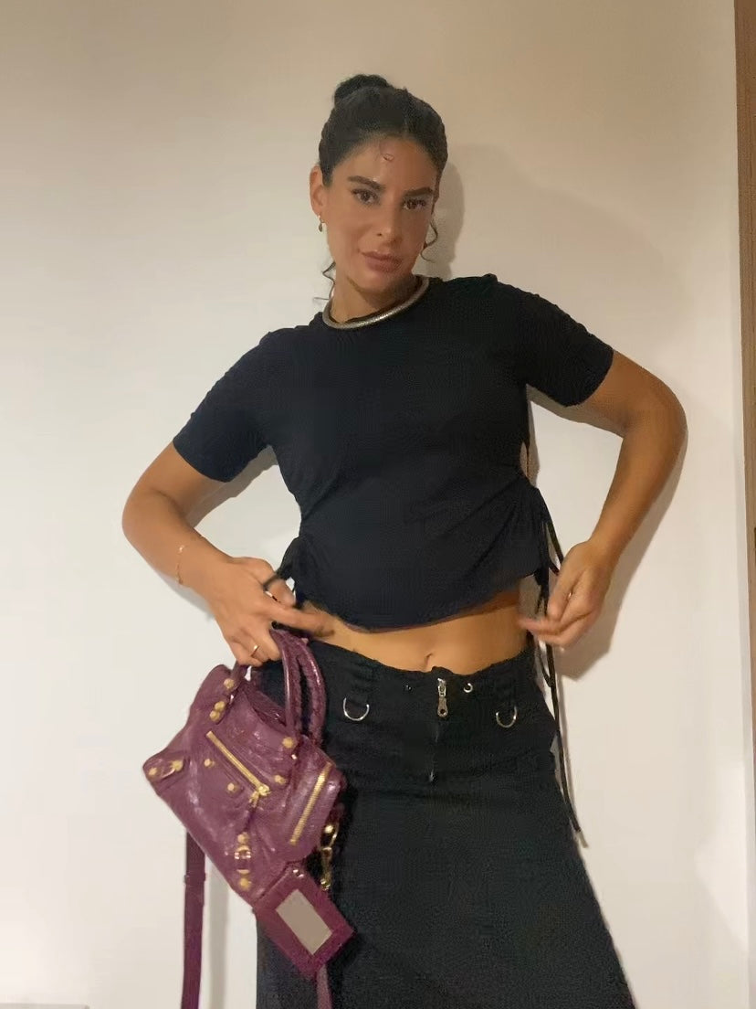 Balenciaga mini city violet prune f/w 2016