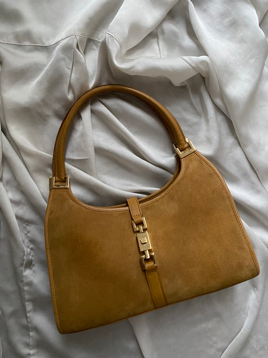 Gucci bardot small in suede