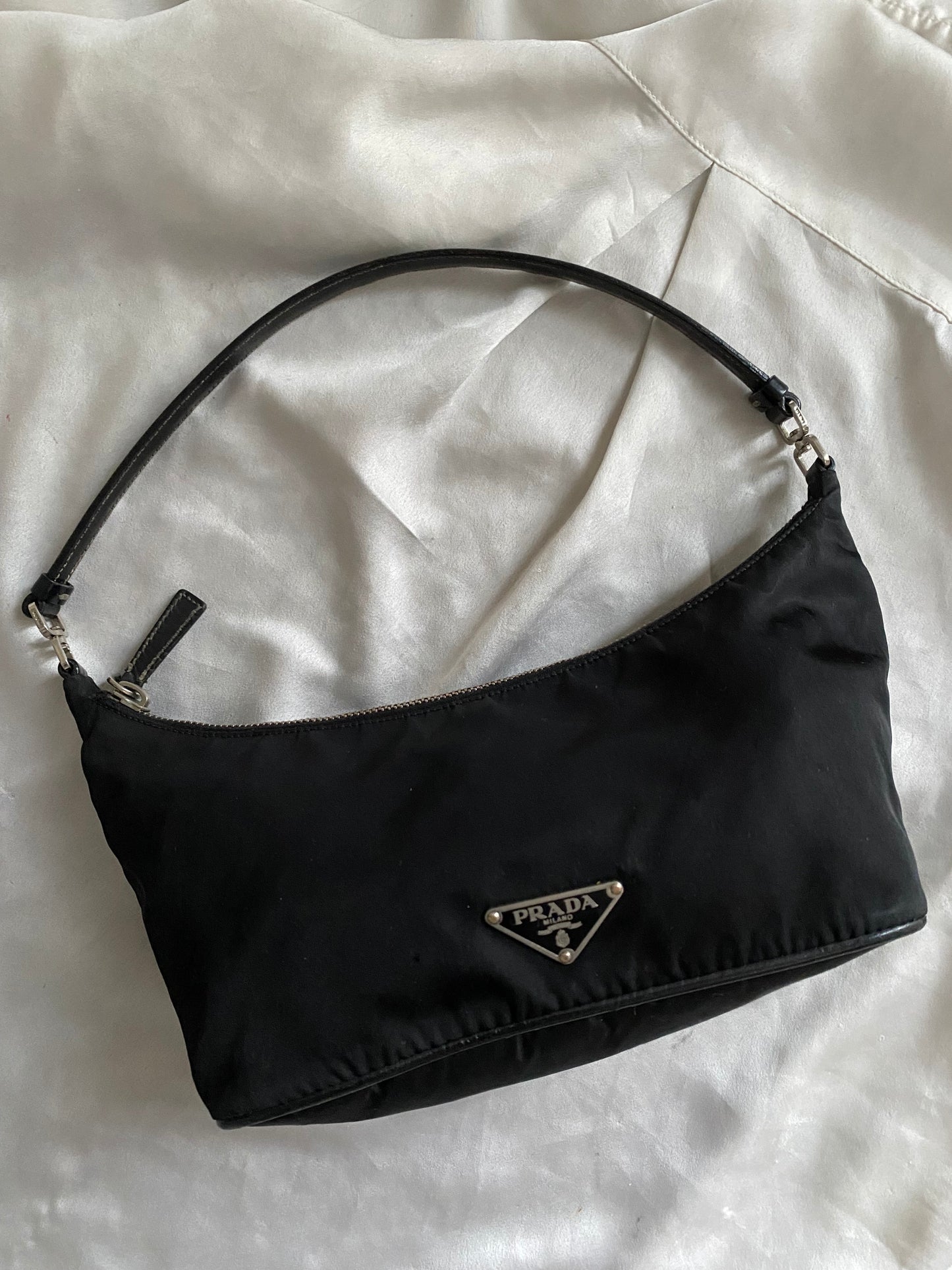 Prada spalla nylon e pelle