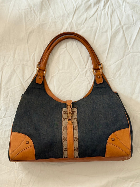 Gucci bardot denim