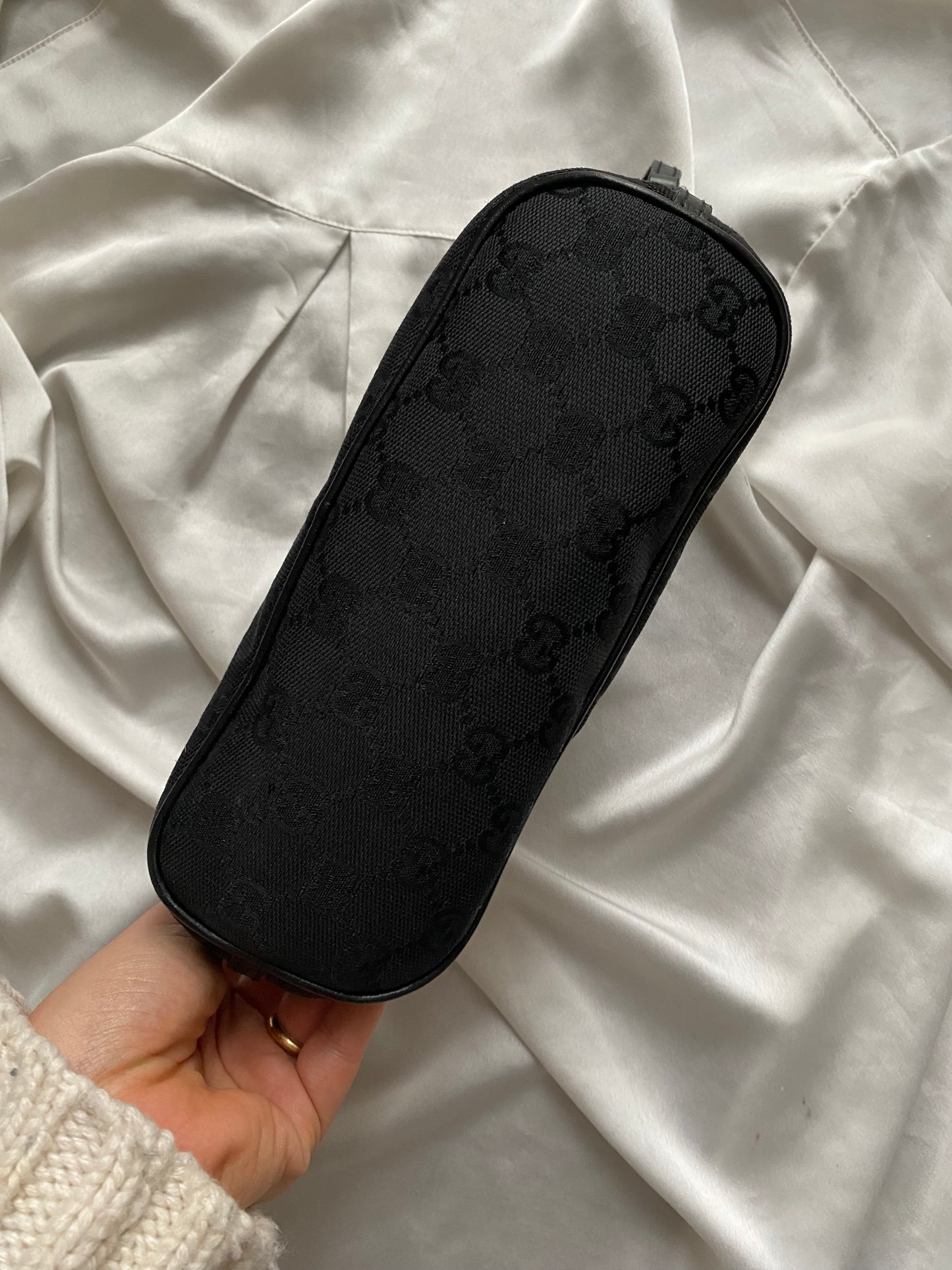 Gucci black monogram boat