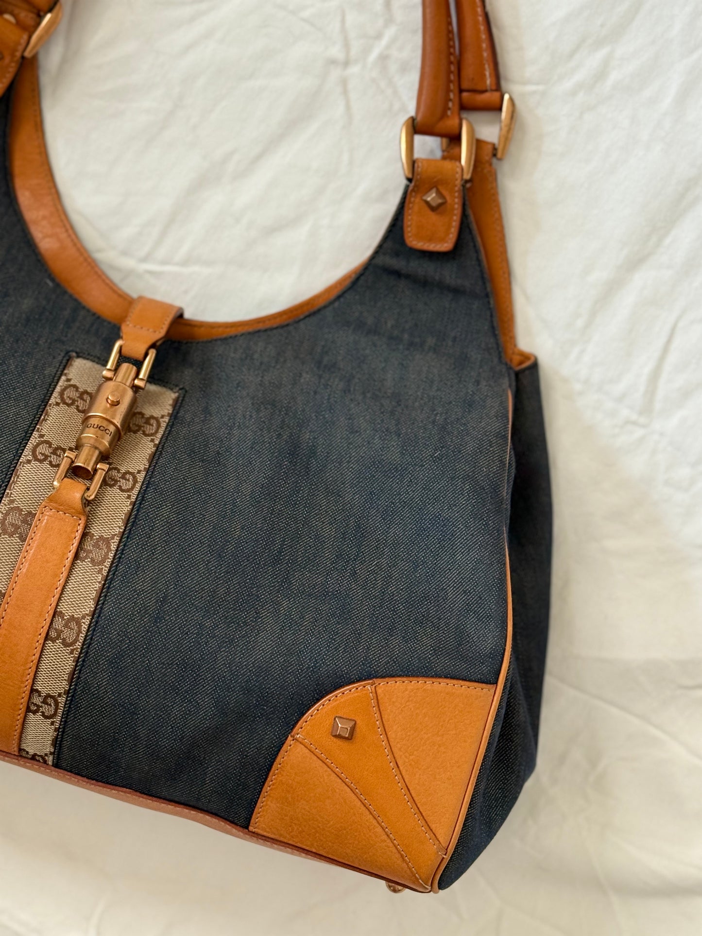 Gucci bardot denim