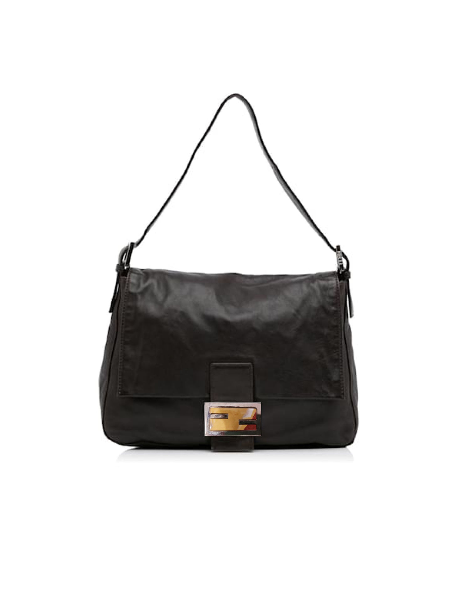 Fendi mom black leather red interior