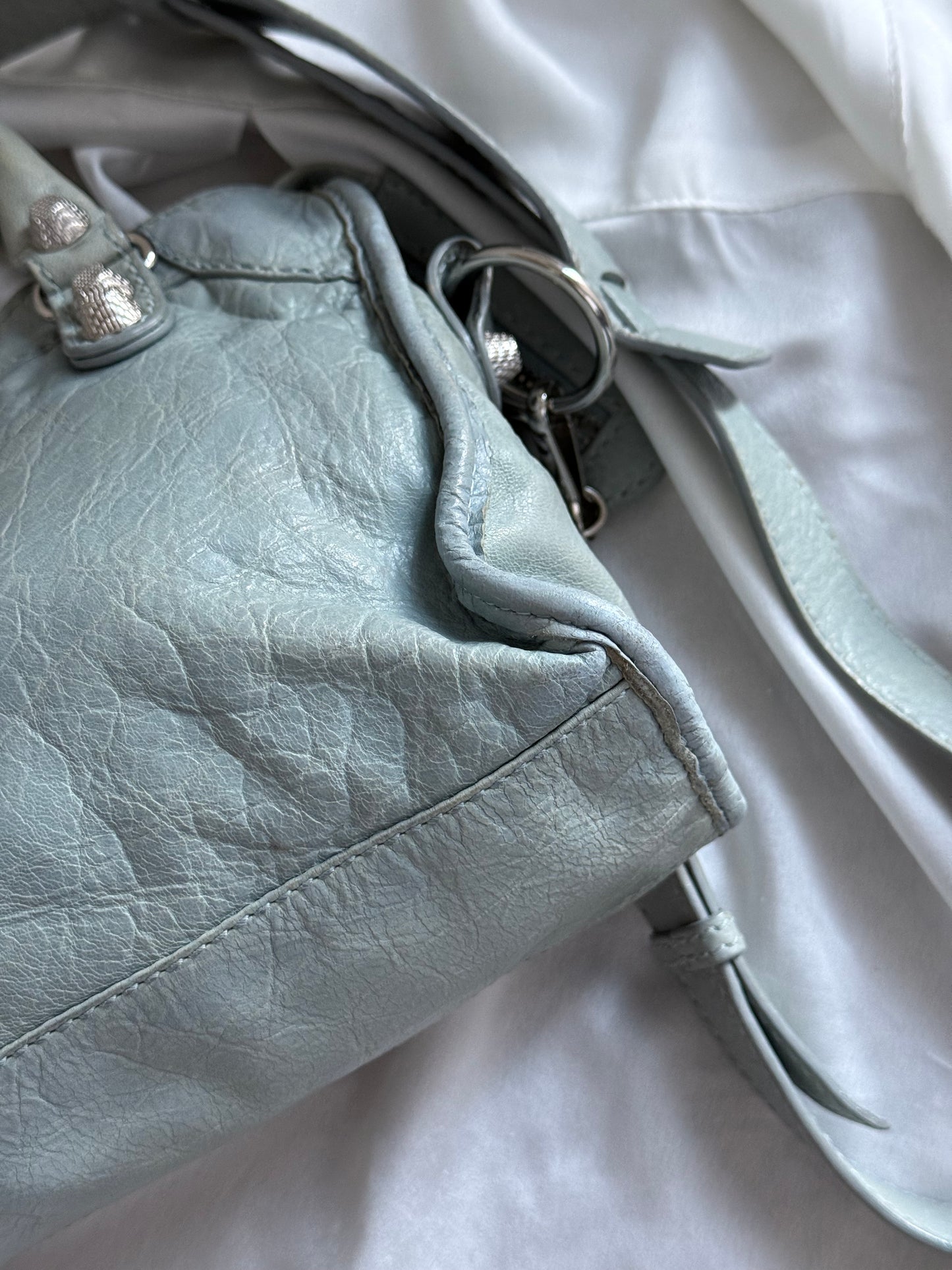 Balenciaga mini city bleu acier s/s 2013