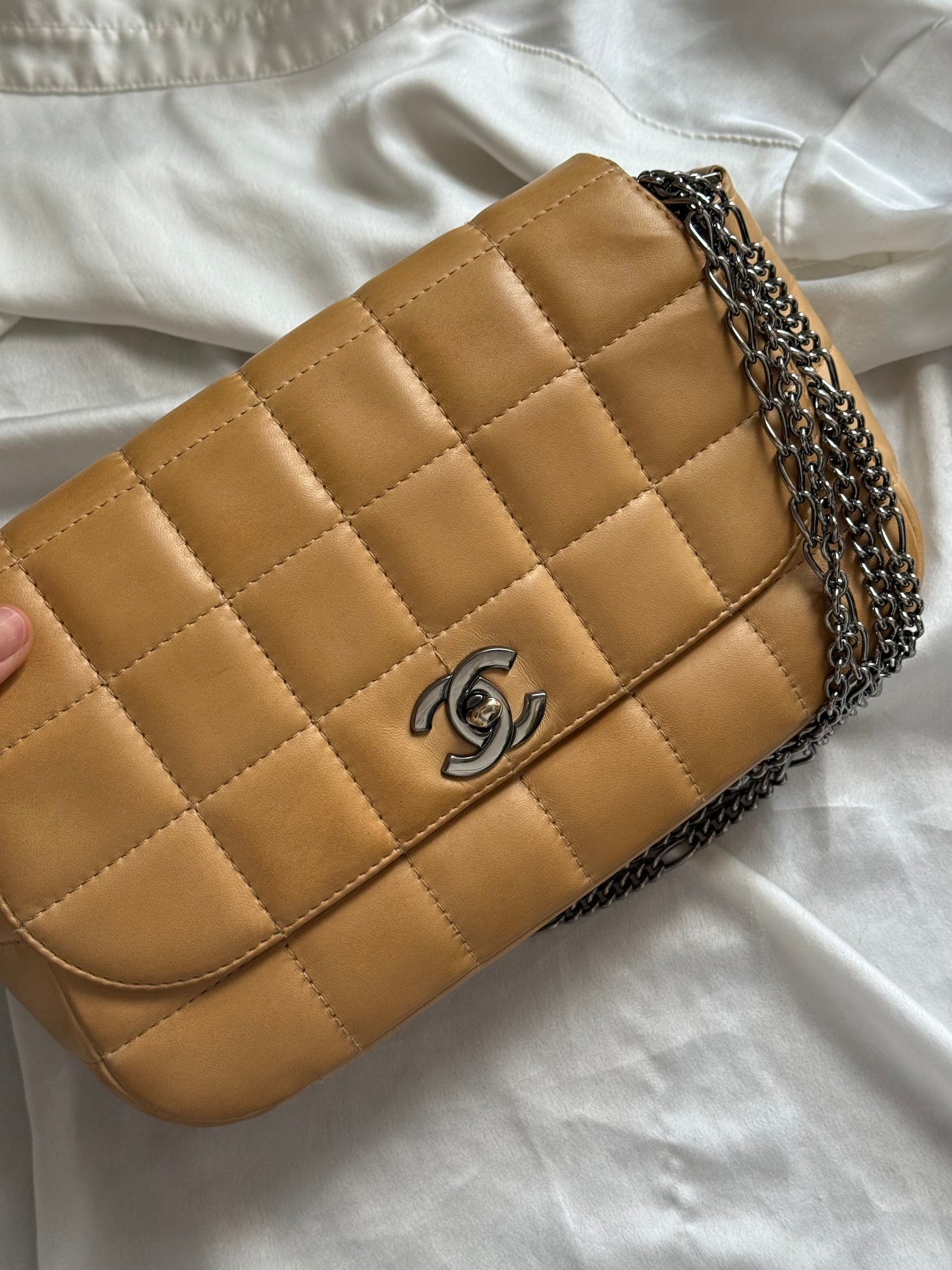 Chanel maxi chocolate bar 4 chains