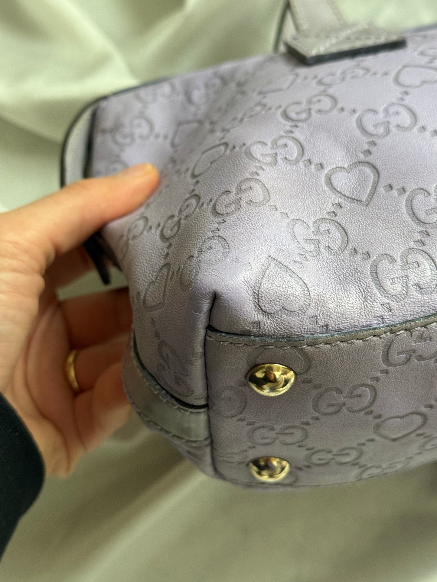 Gucci bowling lilac heart monogram