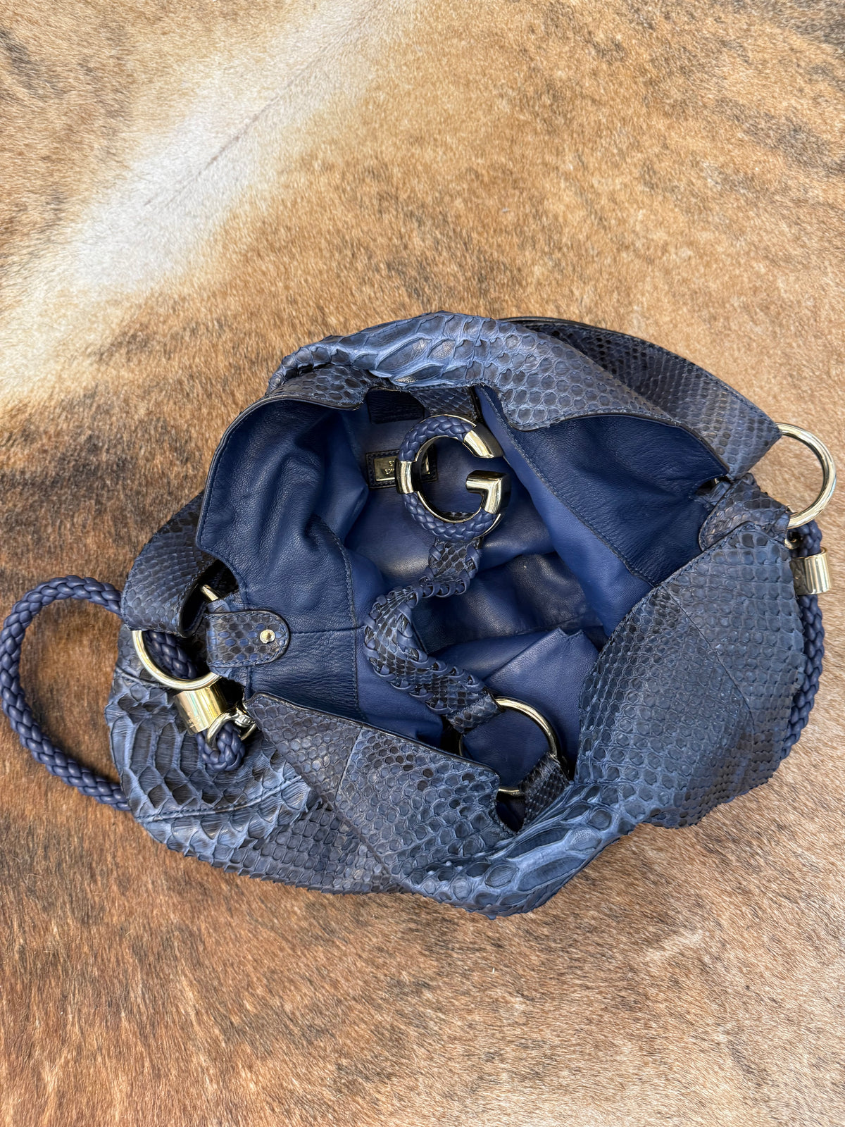 Gucci G-wave blue Python era Frida Giannini