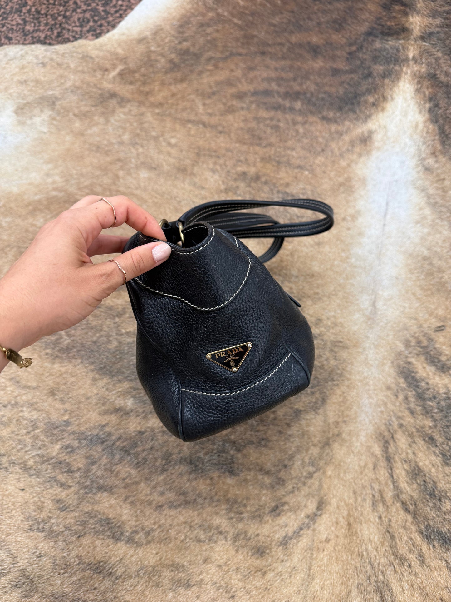 Prada double pocket black