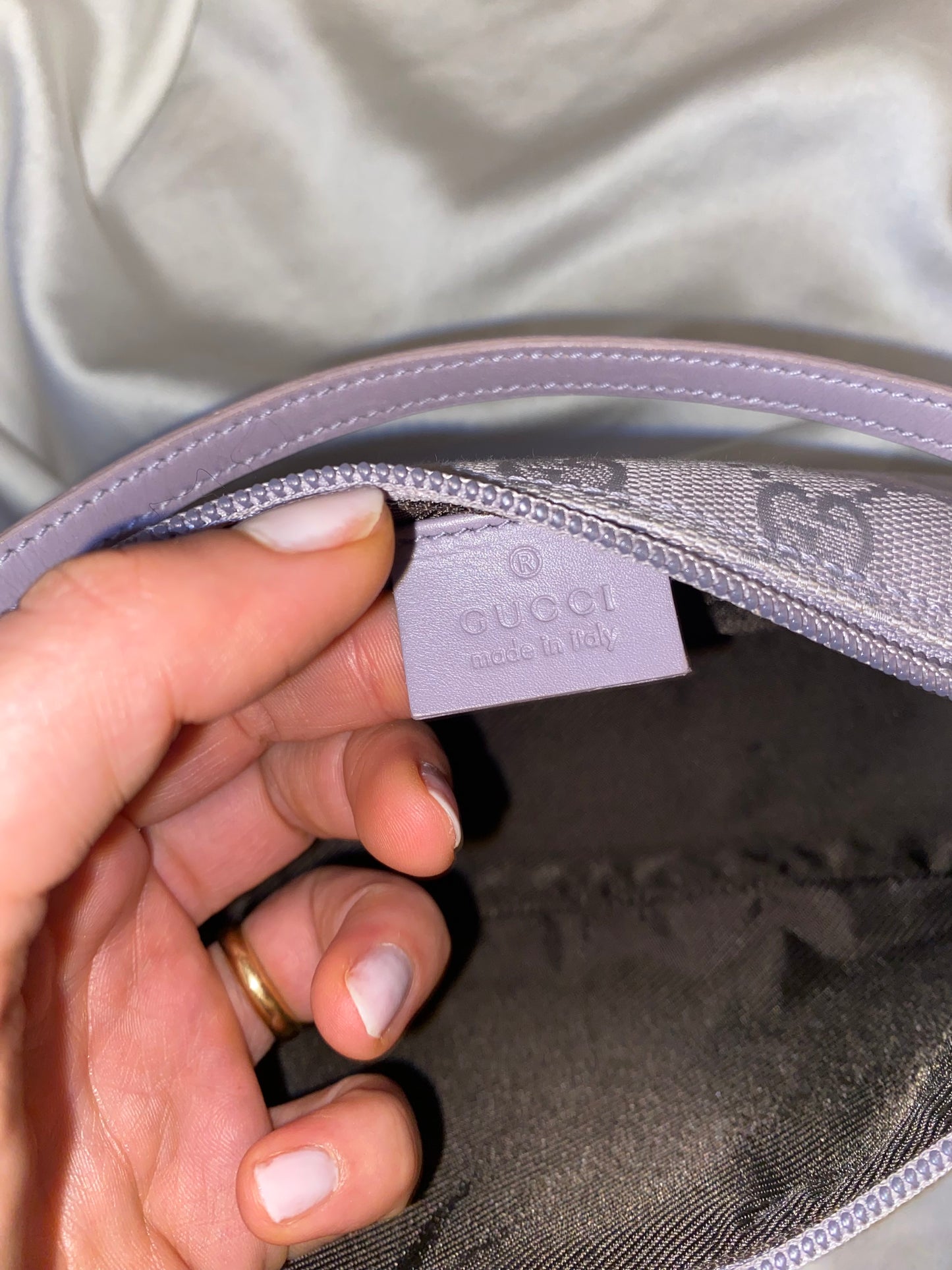 Gucci boat baguette lilac