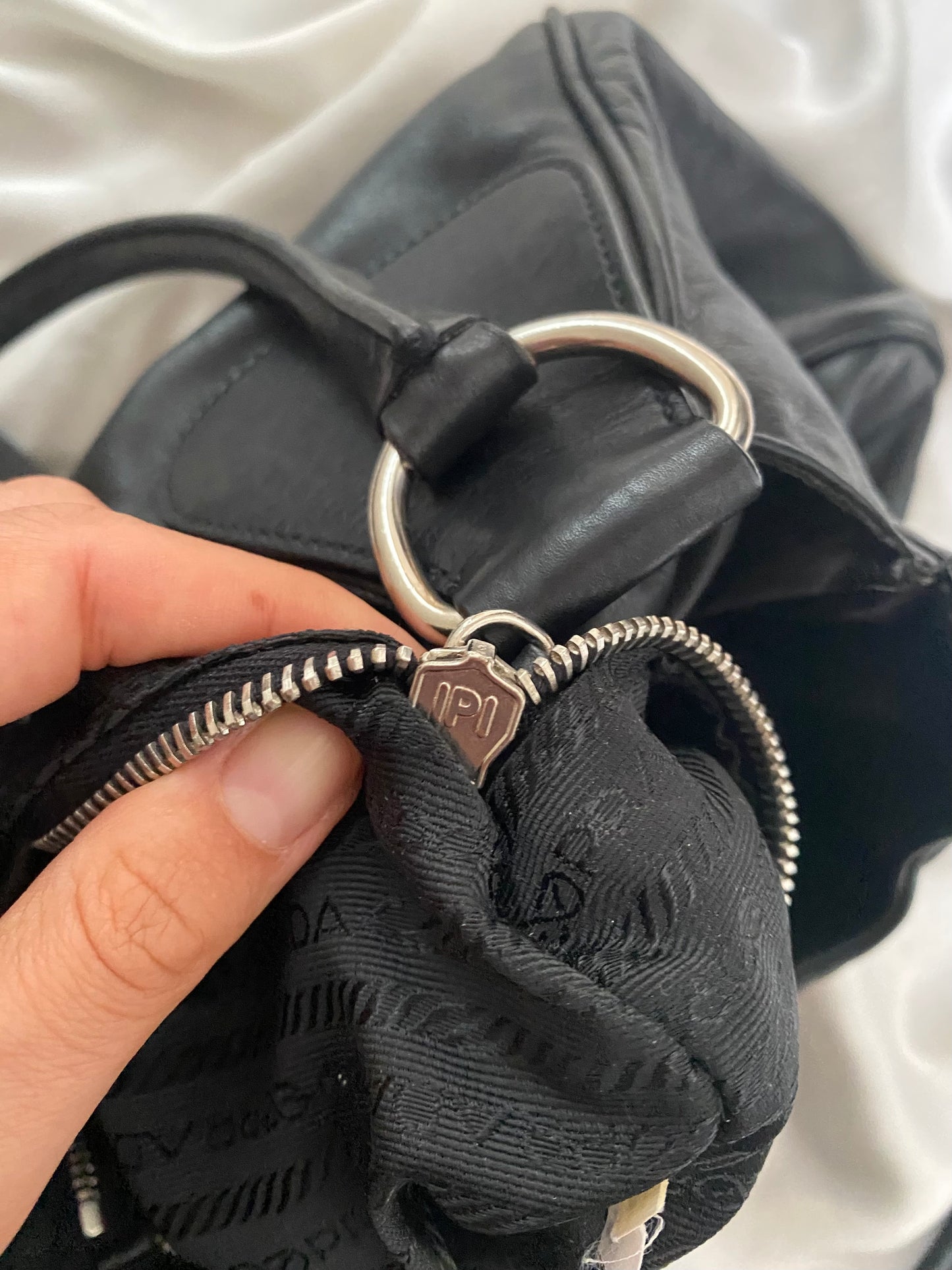 Prada Moon black leather