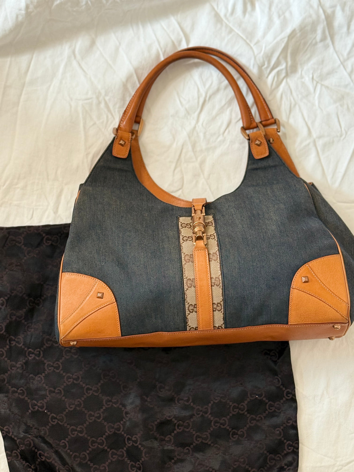 Gucci bardot denim