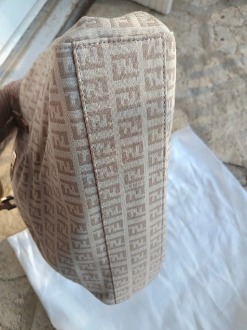 Fendi beige zucchini tote