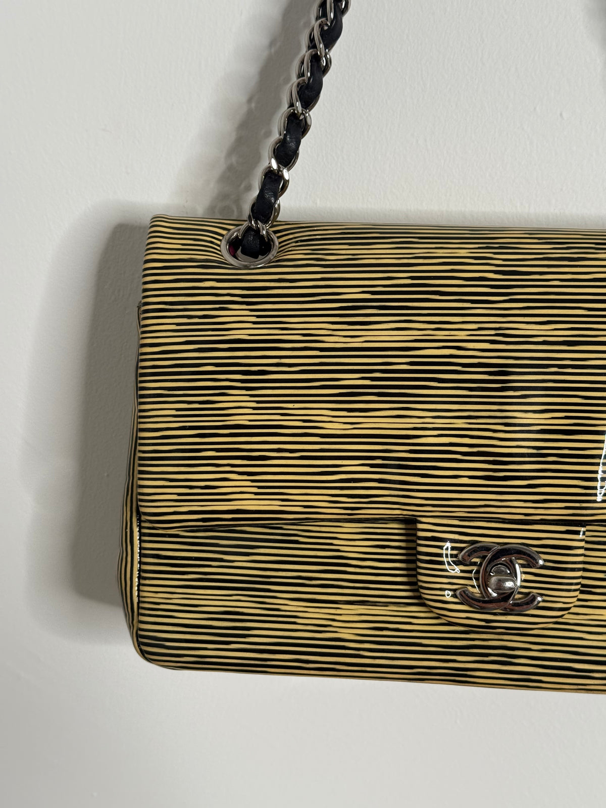 Chanel Singapore Cruise 2014 pelle verniciata a righe