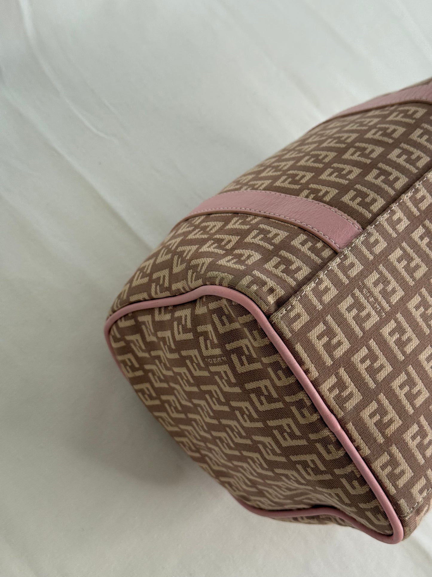 Bauletto Fendi small monogram zucchino rosa