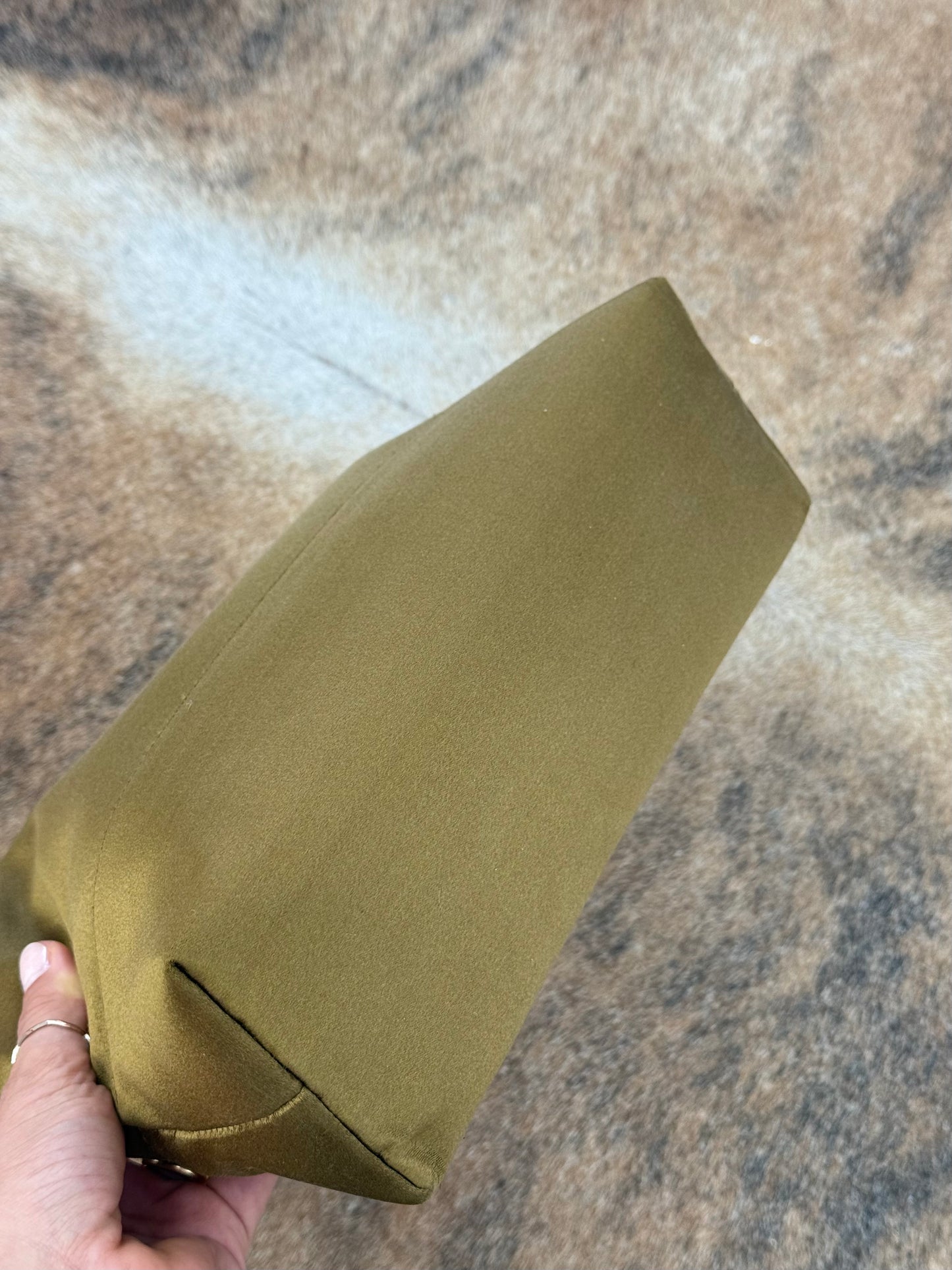 Prada tessuto pochette khaki gold