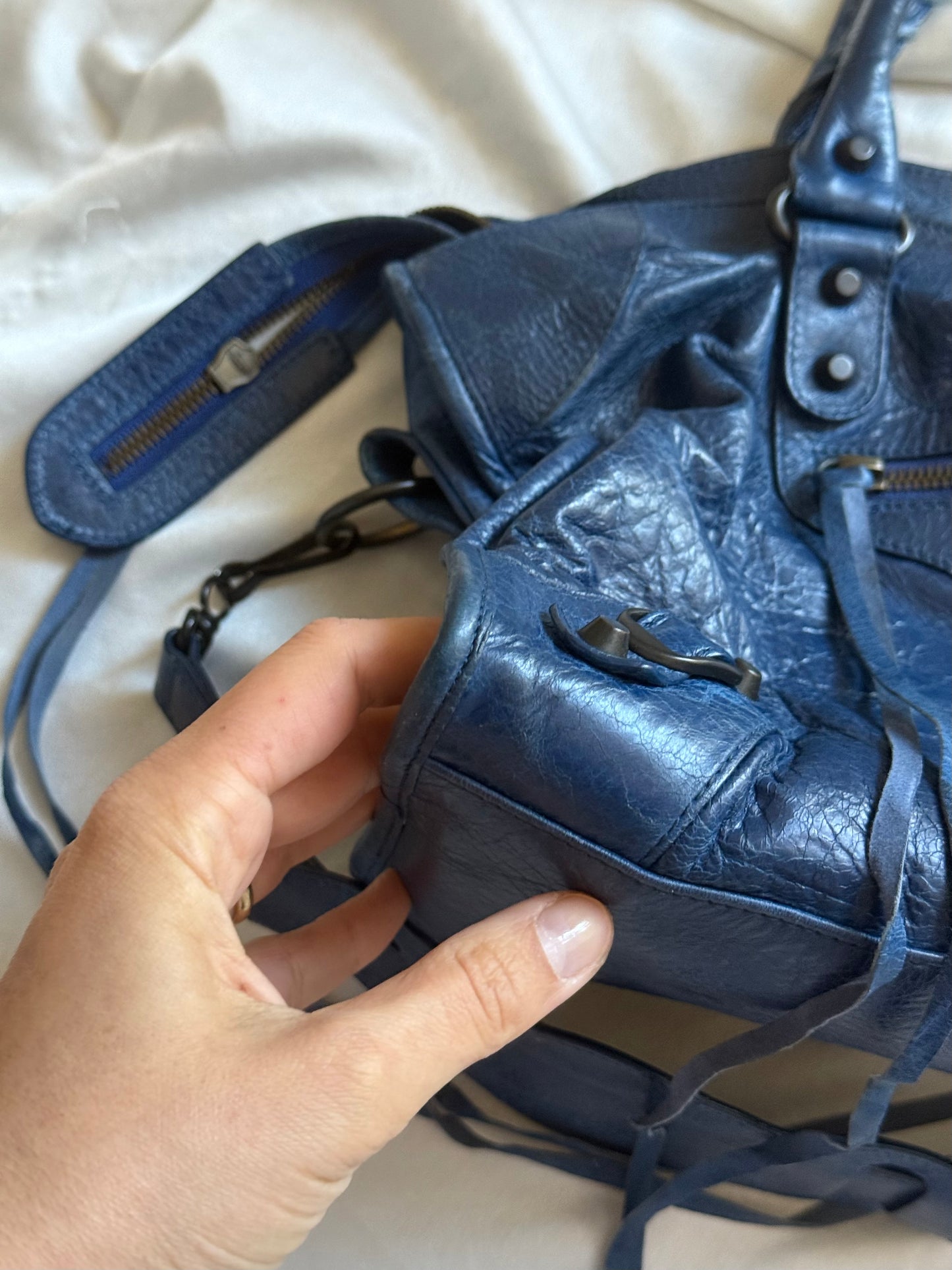 Balenciaga city classic hw bleu mineral s/s 2013
