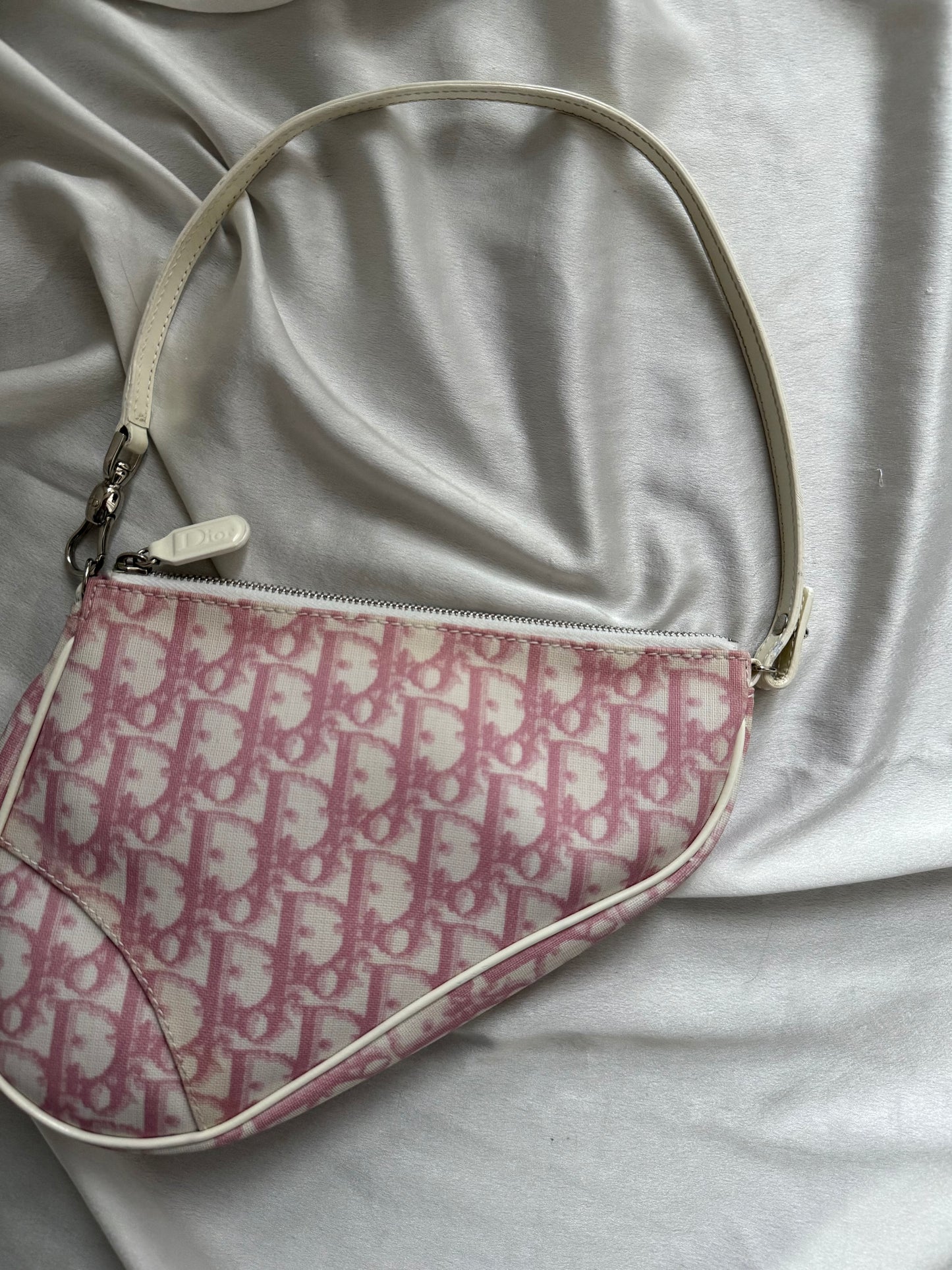 Dior mini saddle monogram rosa