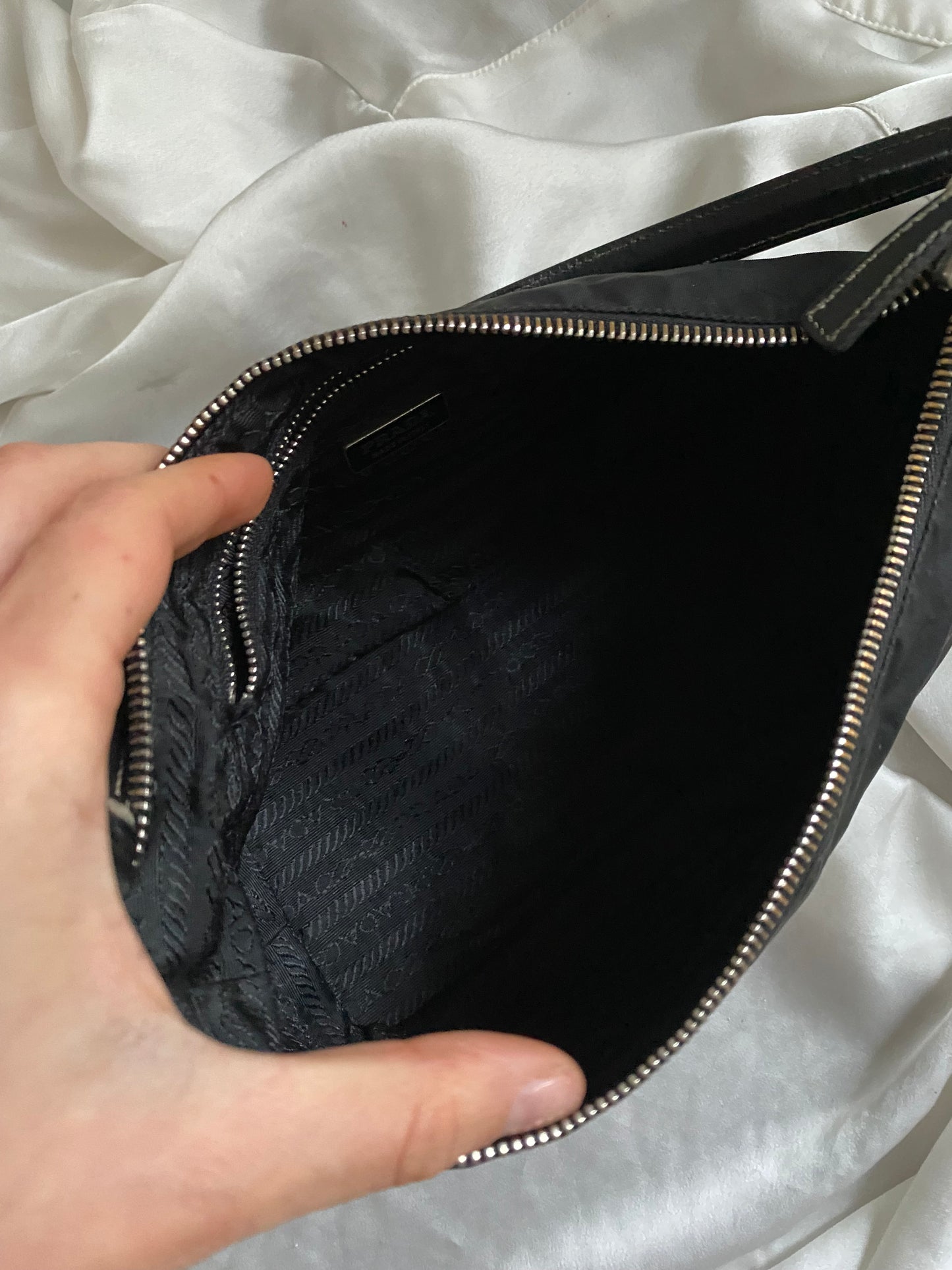 Prada spalla nylon e pelle