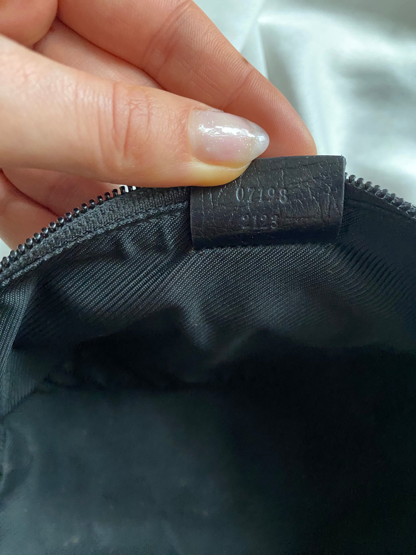Gucci black monogram boat