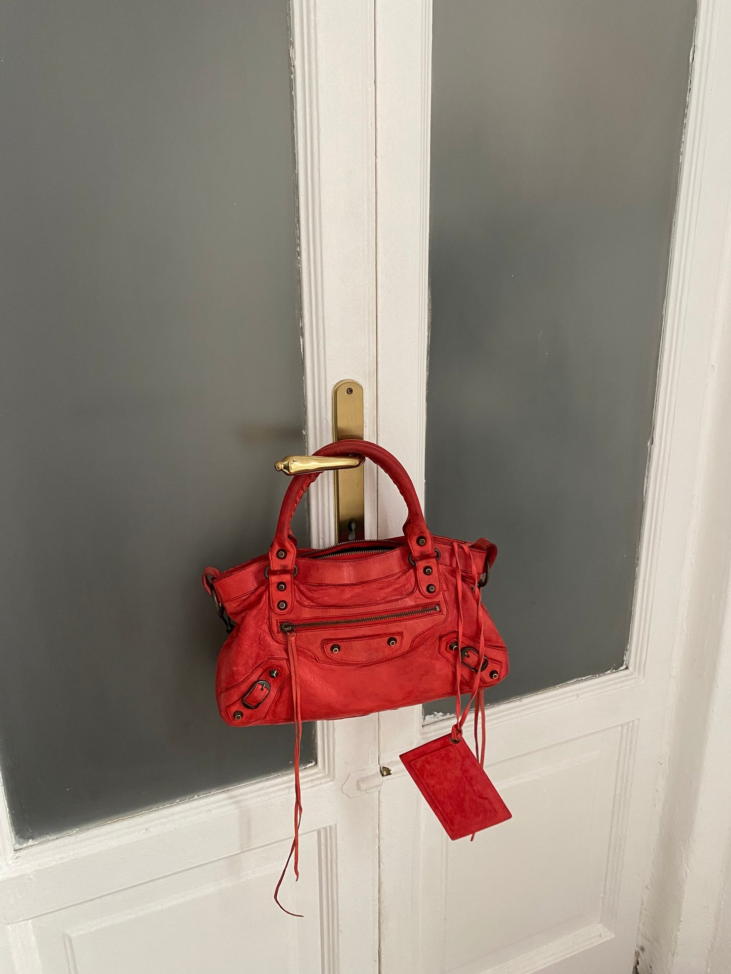 Balenciaga first cherry red